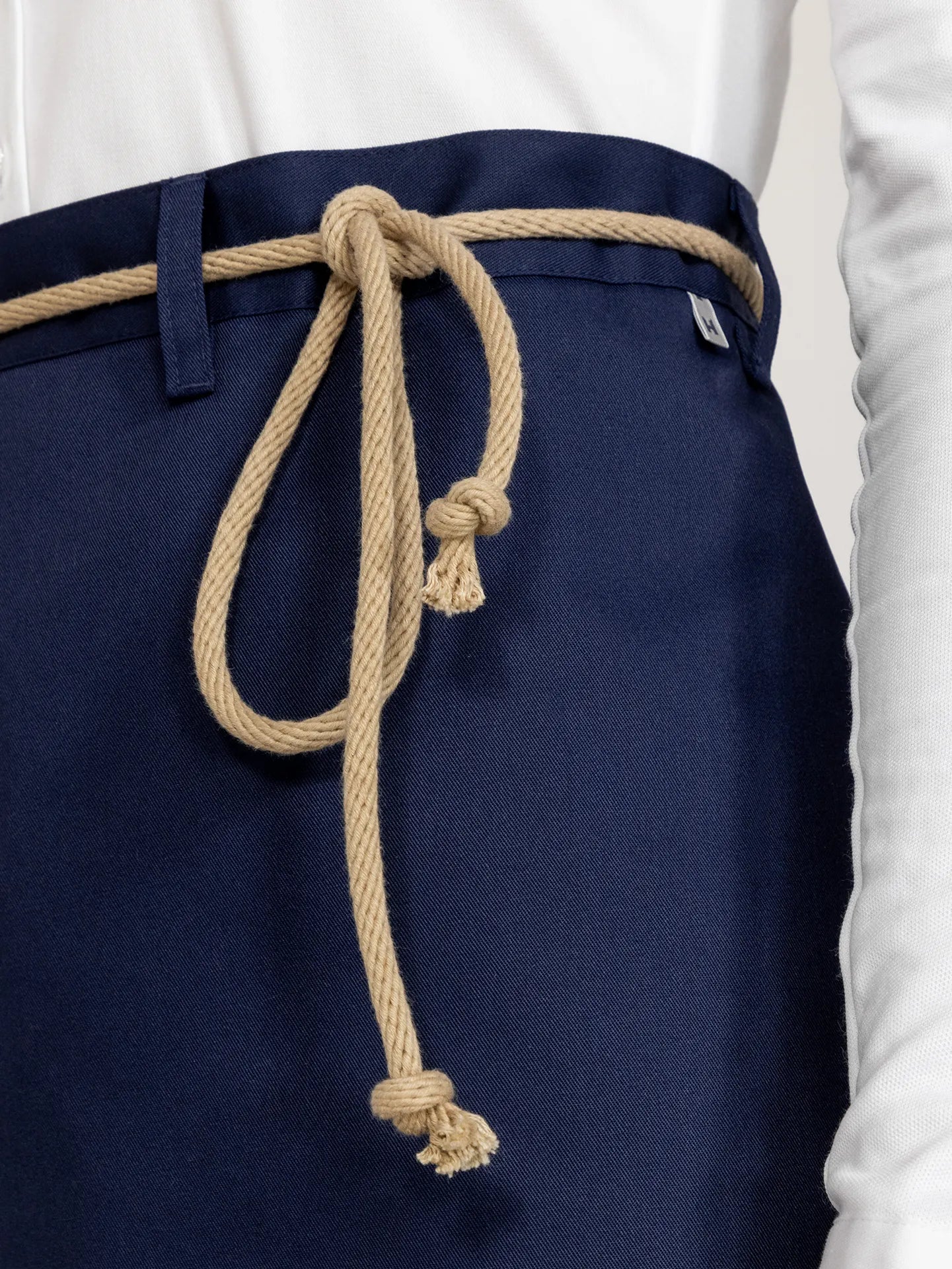 Apron Spanish Short Navy by Le Nouveau Chef -  ChefsCotton