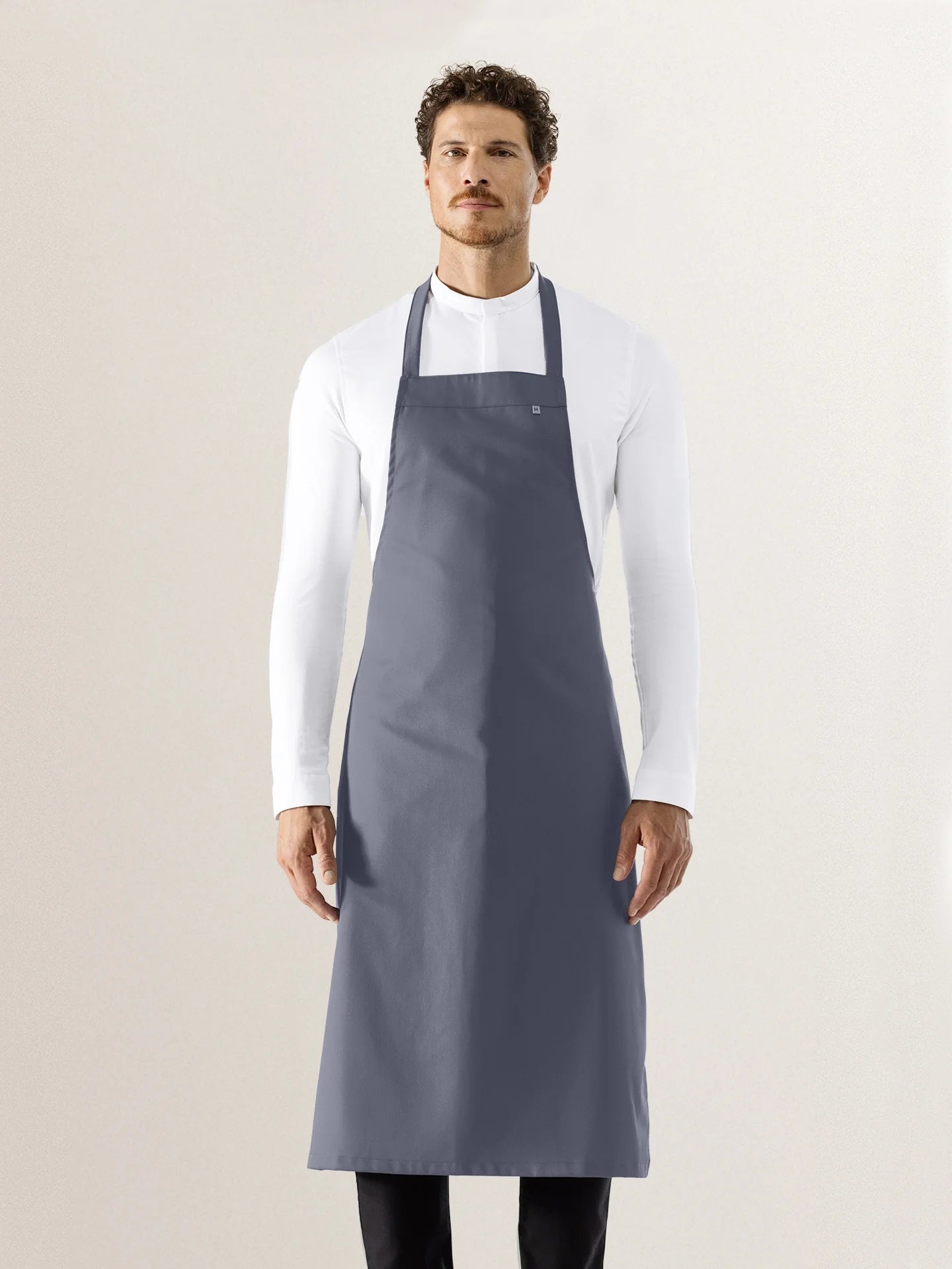 Bib Apron Denver Nimbus Grey by Le Nouveau Chef -  ChefsCotton