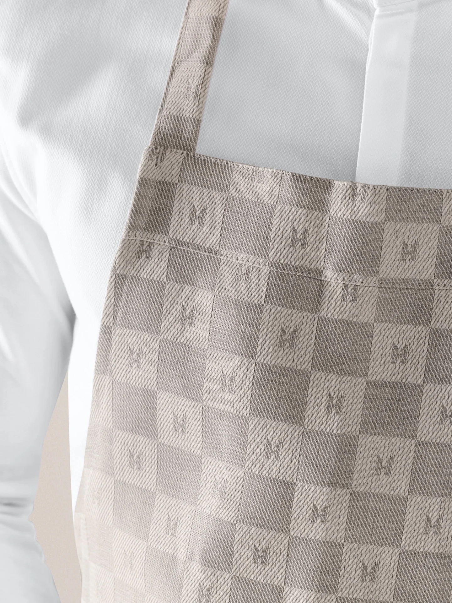 Bib Apron Denver Warm Grey - Le Nouveau Chef - ChefsCotton - With logo and name embroidery