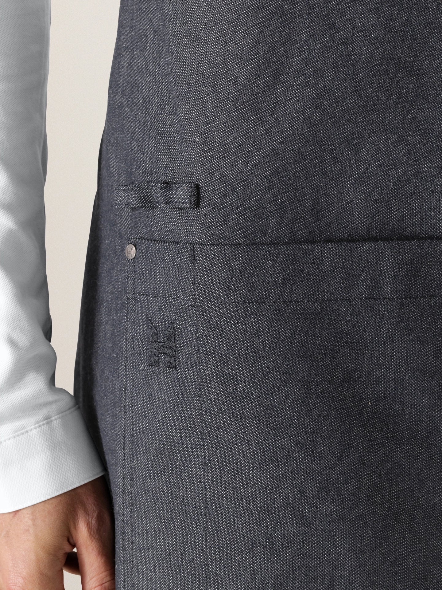 Bib Apron Eden Heavy Black Denim - Le Nouveau Chef - ChefsCotton - With logo and name embroidery personalisation options