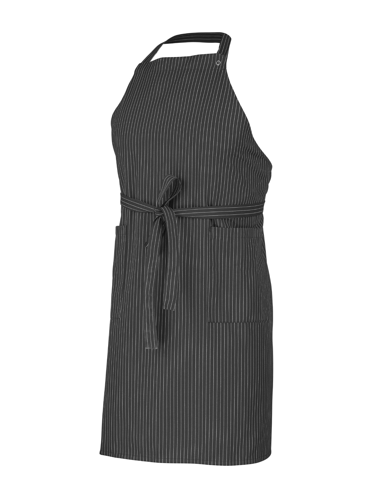 Bib Apron Galanga Black- White Stripe by LaFont - ChefsCotton