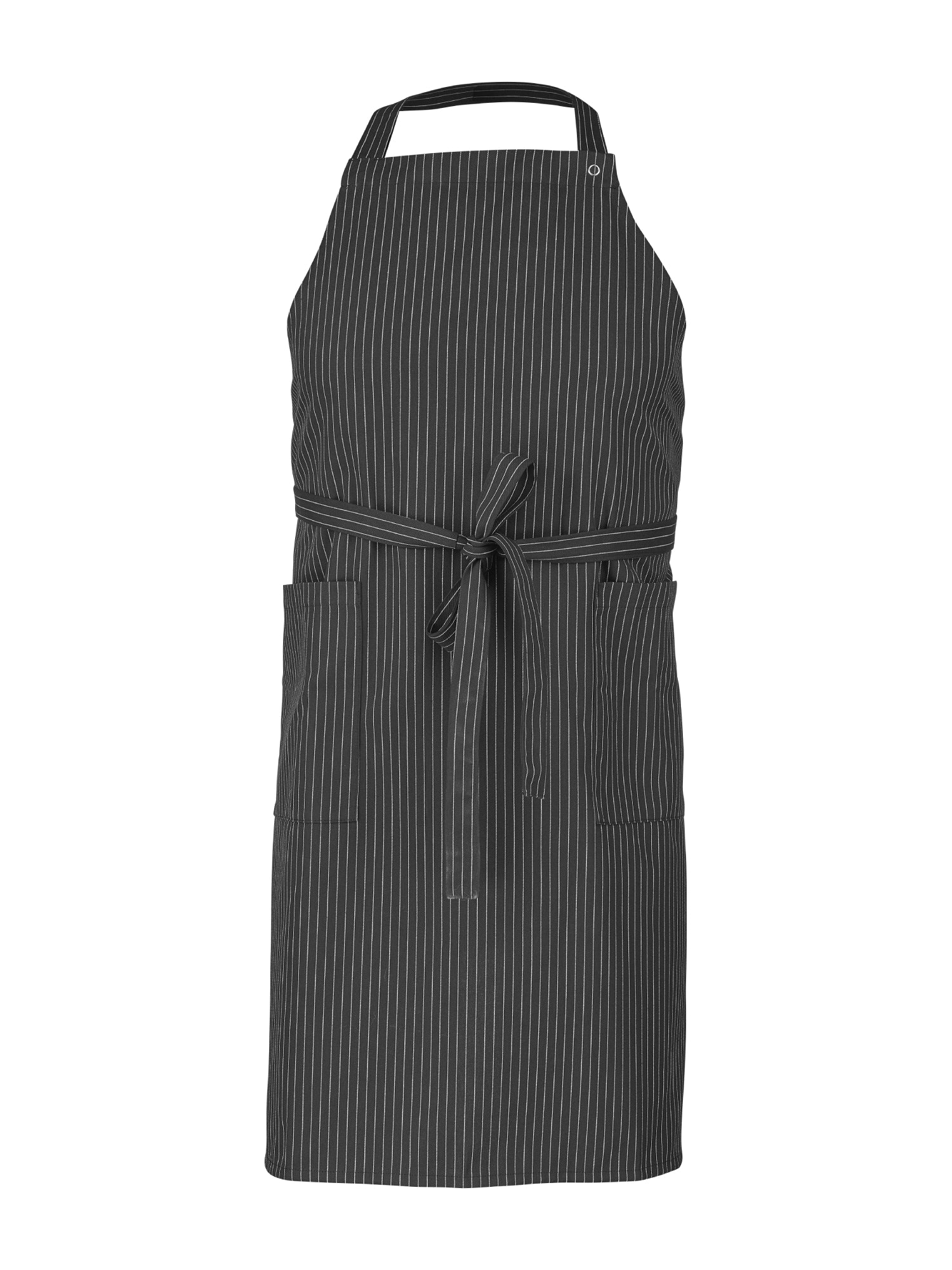 Bib Apron Galanga Black- White Stripe by LaFont - ChefsCotton