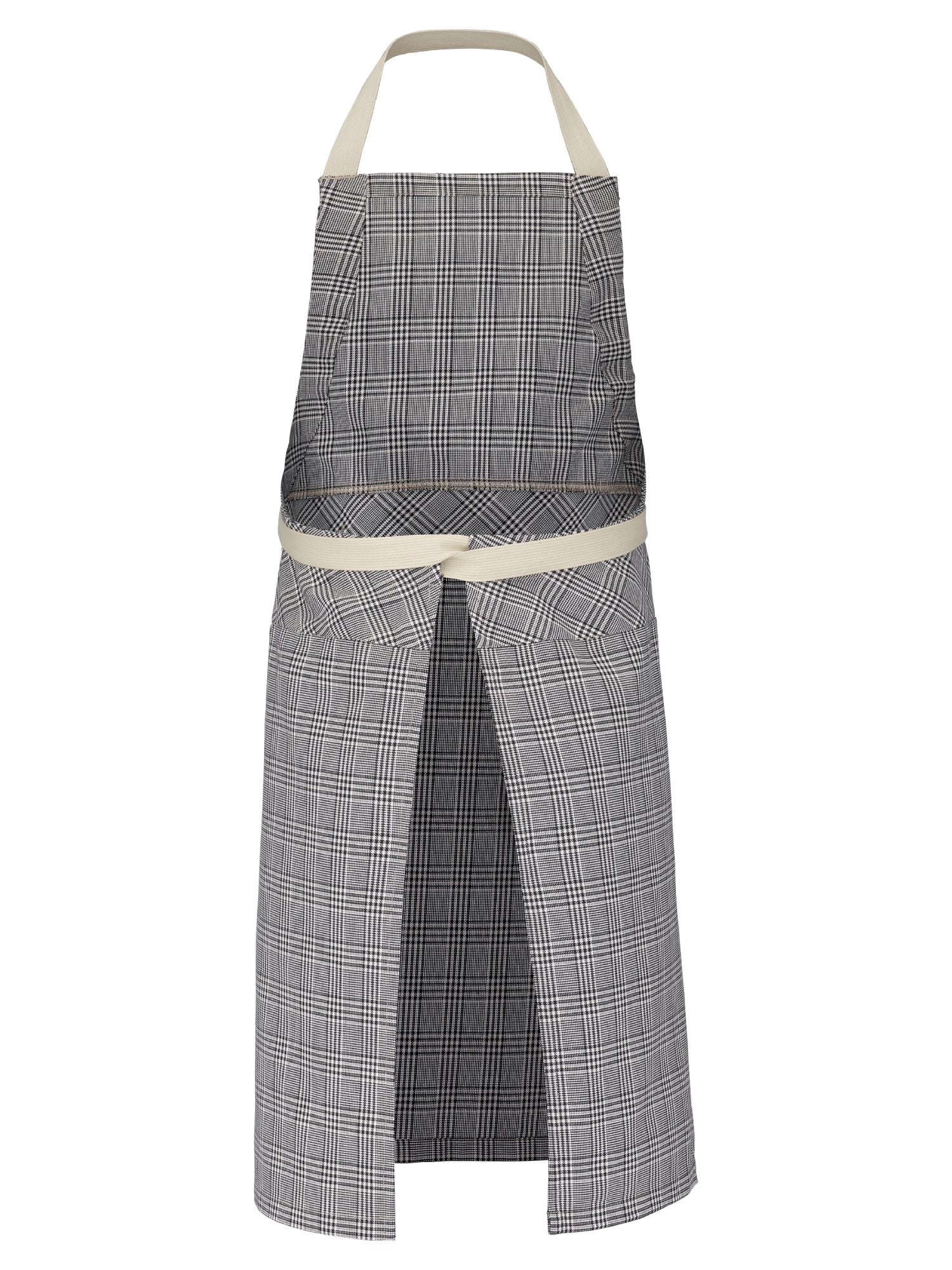 Bib Apron Ogonori Black Beige by La Font - ChefsCotton