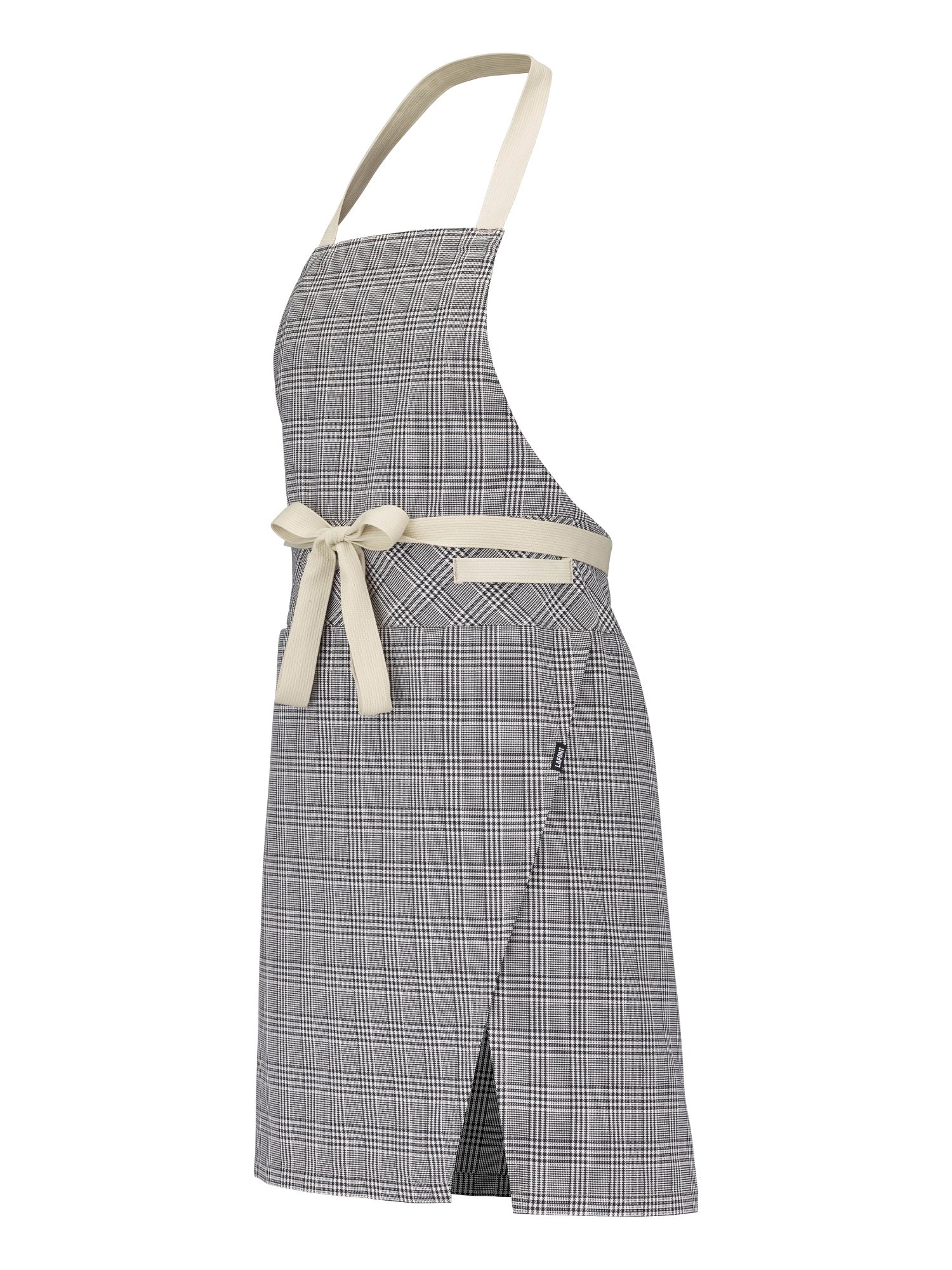 Bib Apron Ogonori Black Beige by La Font - ChefsCotton