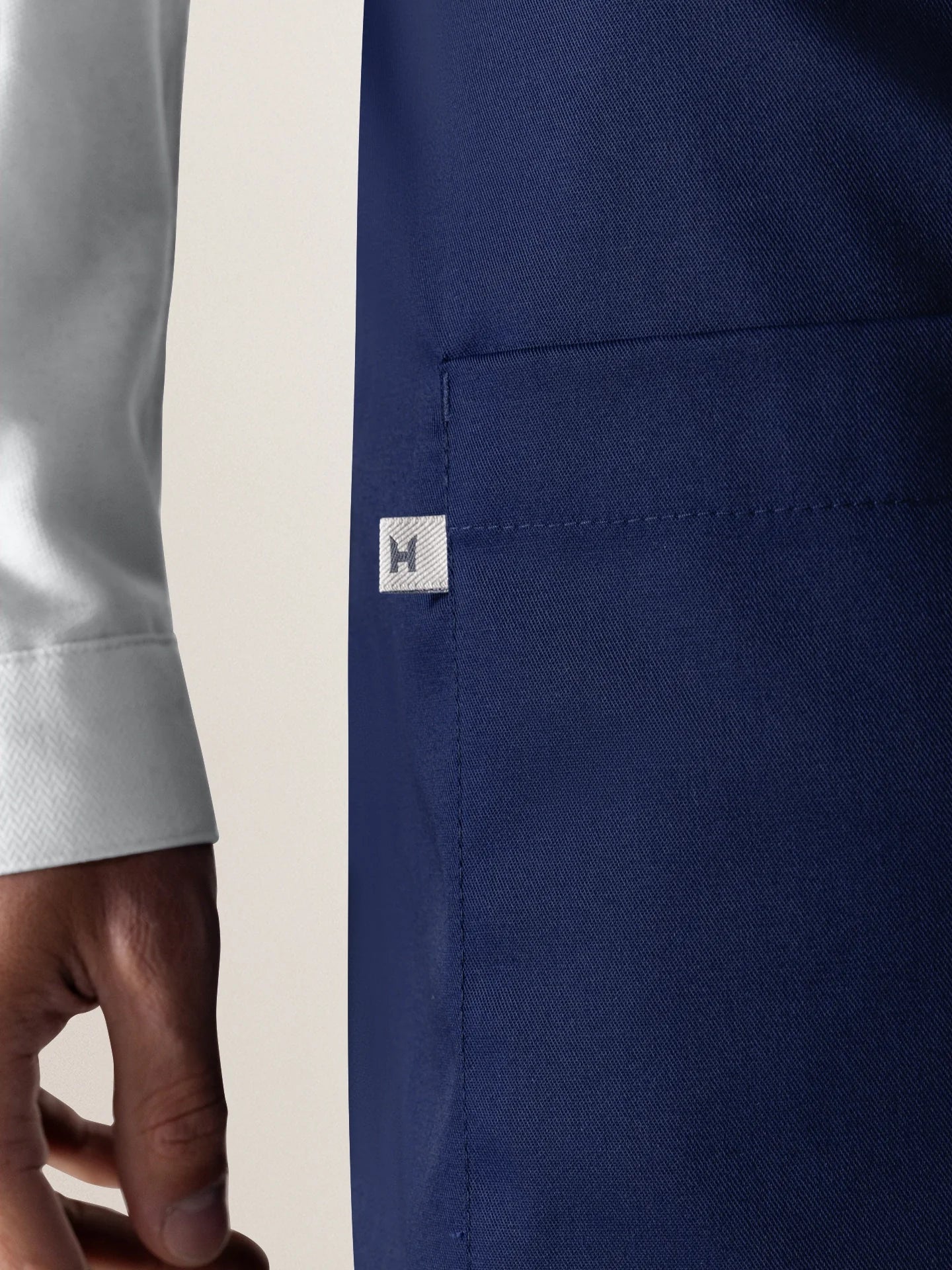 Bib Apron Peter Patriot Blue - Le Nouveau Chef - ChefsCotton - With logo and name embroidery personalisation options