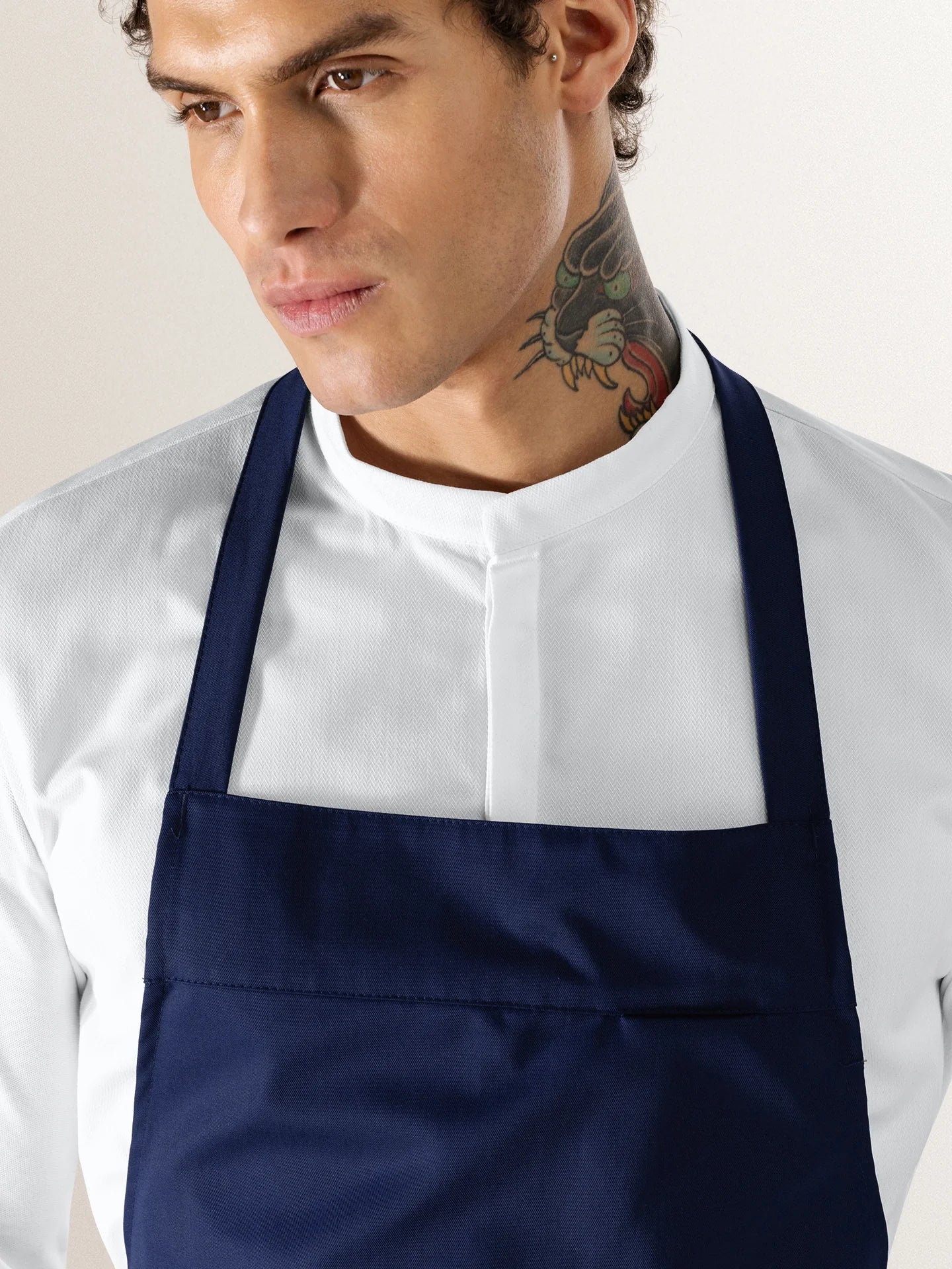 Bib Apron Peter Patriot Blue - Le Nouveau Chef - ChefsCotton - With logo and name embroidery personalisation options