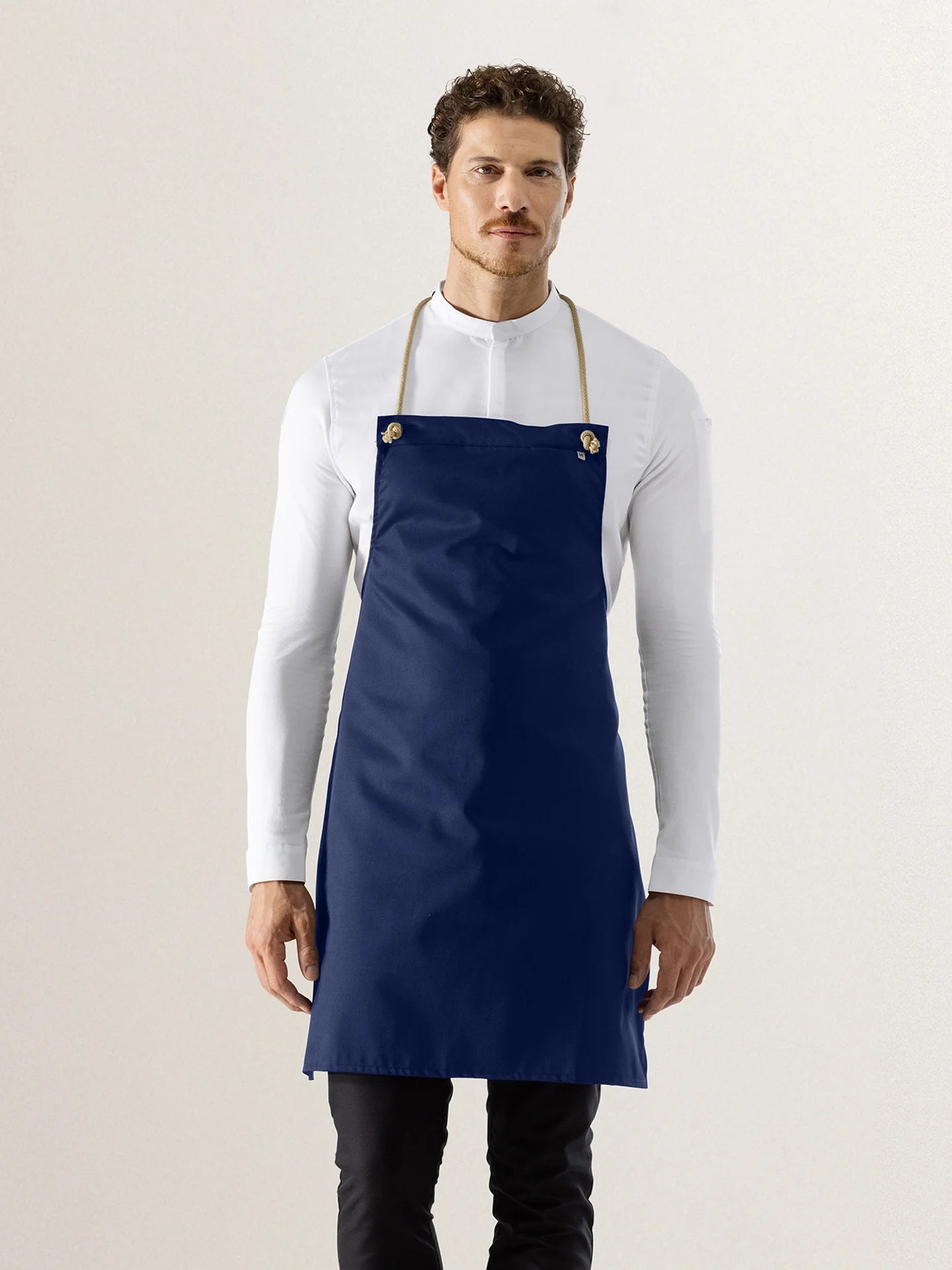 Bib Apron Spanish One Navy by Le Nouveau Chef -  ChefsCotton
