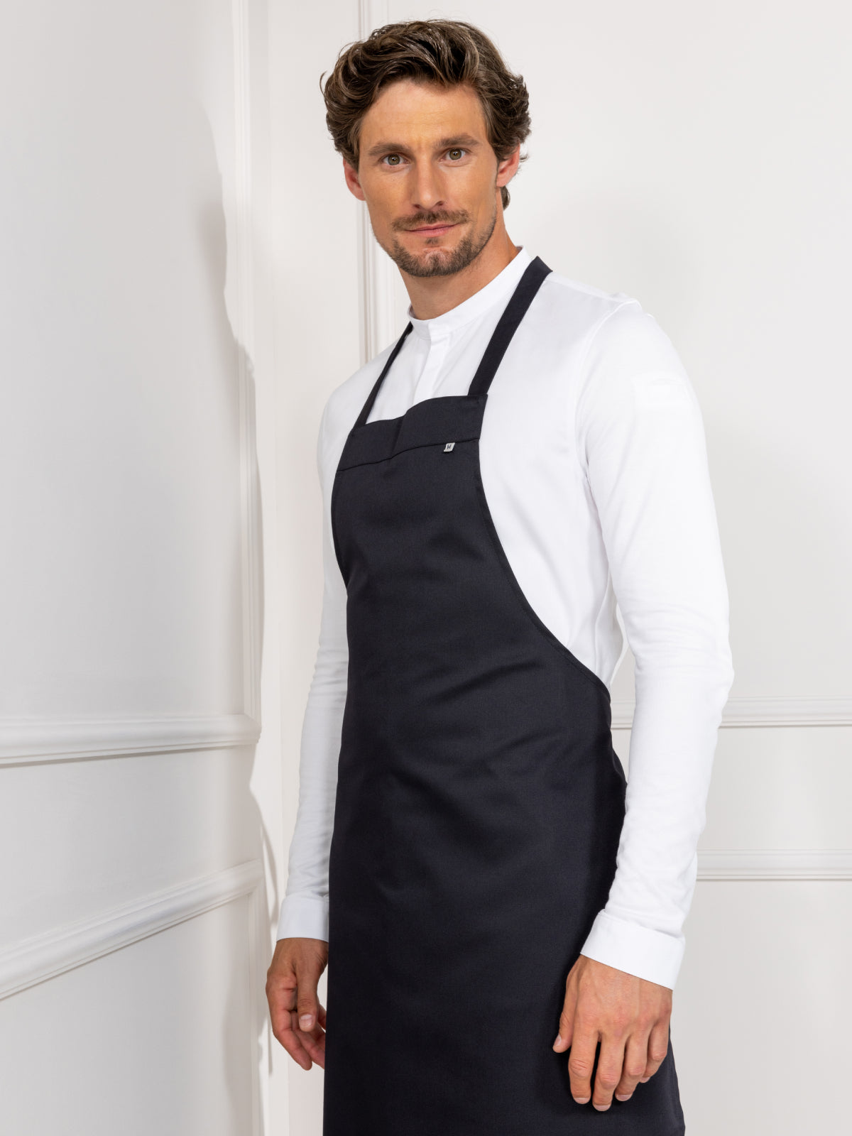 Bib Apron Denver Black by Le Nouveau Chef -  ChefsCotton