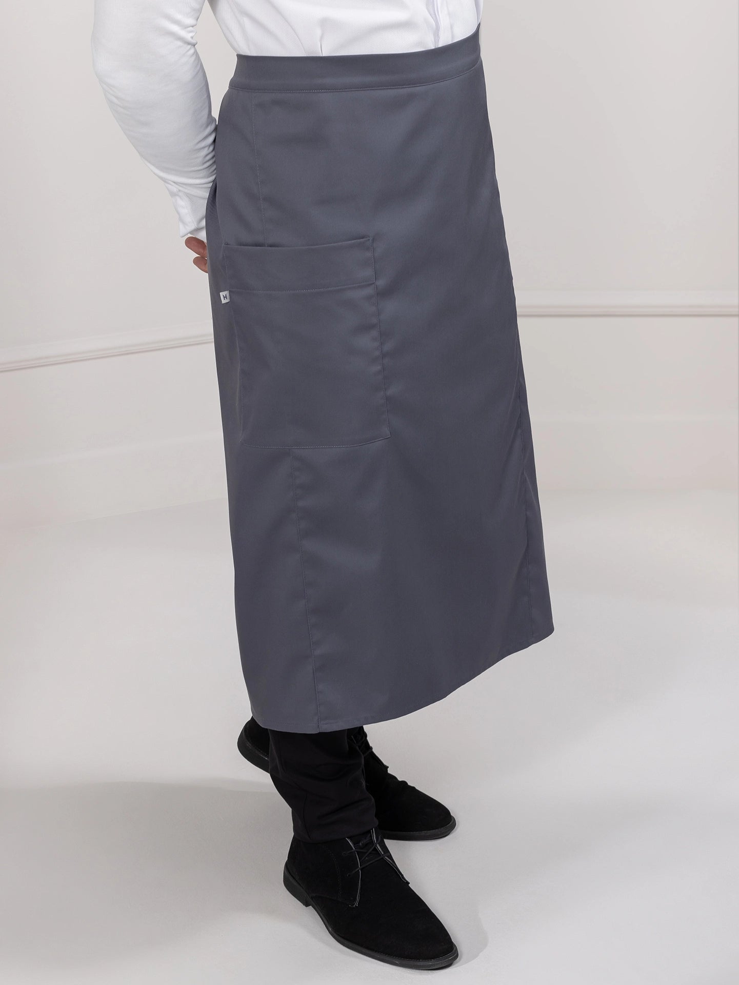 Bib Apron Atlanta Nimbus Grey by Le Nouveau Chef -  ChefsCotton