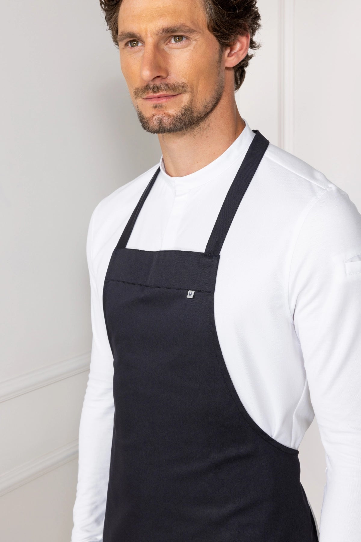 Bib Apron Denver Black by Le Nouveau Chef -  ChefsCotton