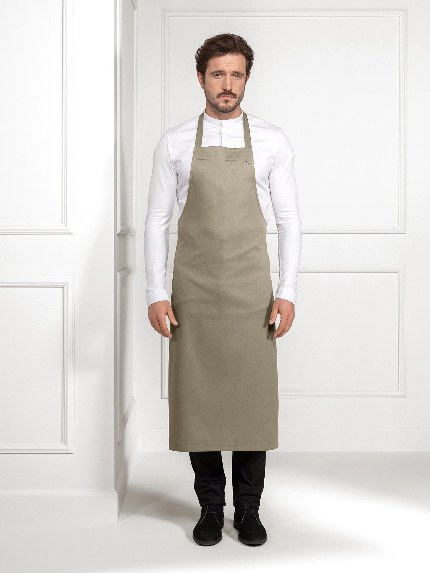 Bib Apron Denver Olivette by Le Nouveau Chef -  ChefsCotton