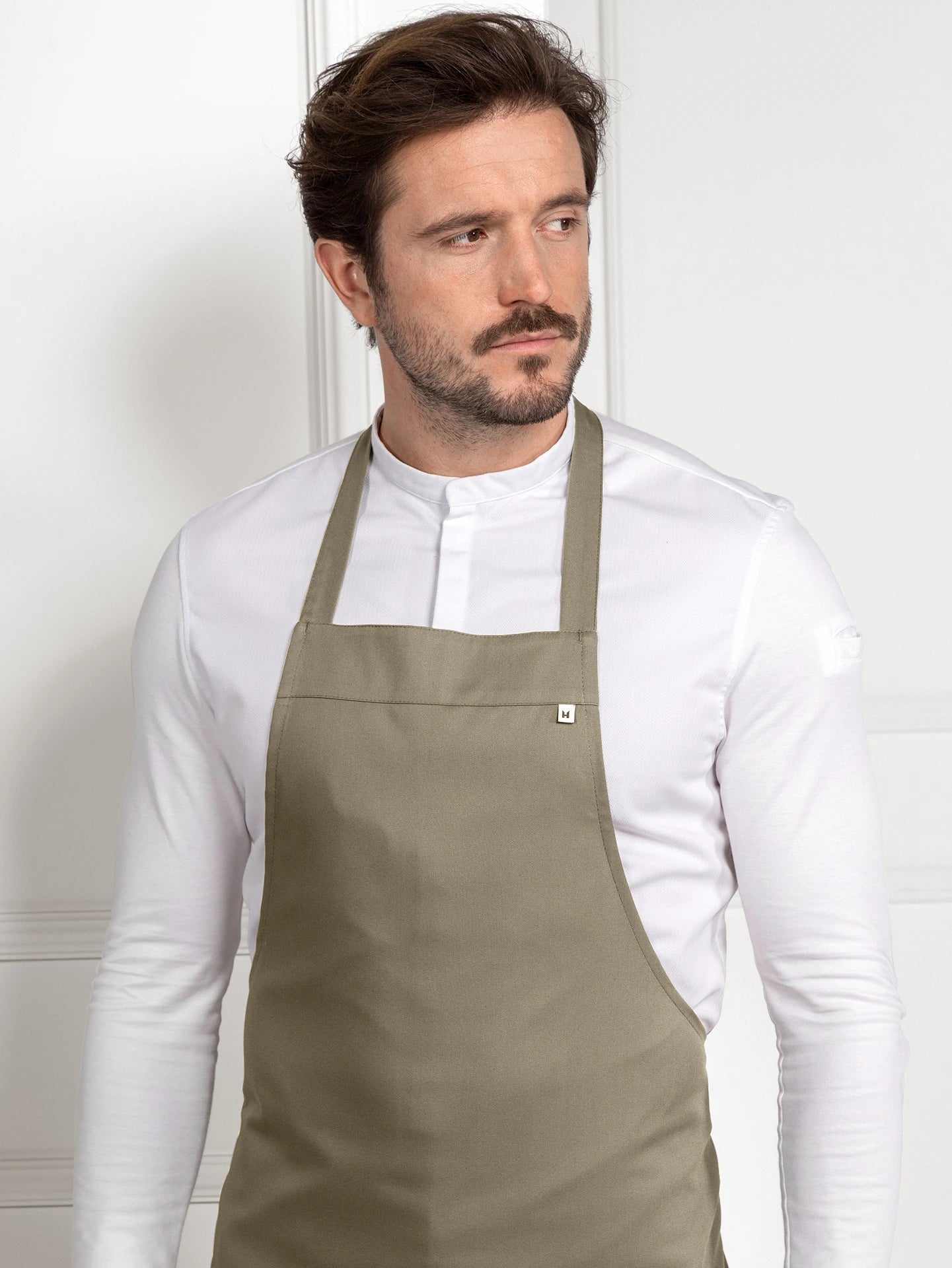 Bib Apron Denver Olivette by Le Nouveau Chef -  ChefsCotton