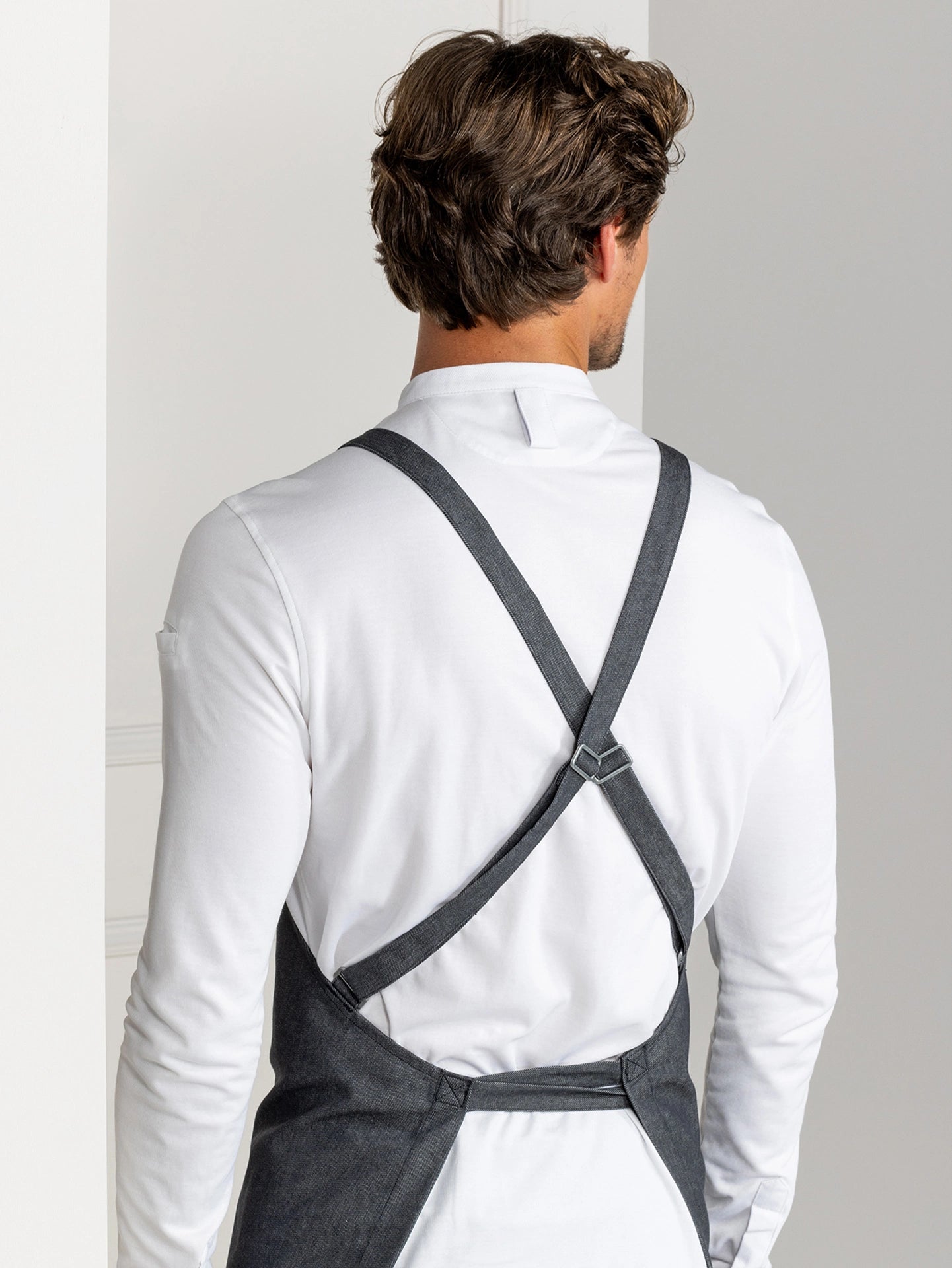 Bib Apron Eden Black Denim by Le Nouveau Chef -  ChefsCotton