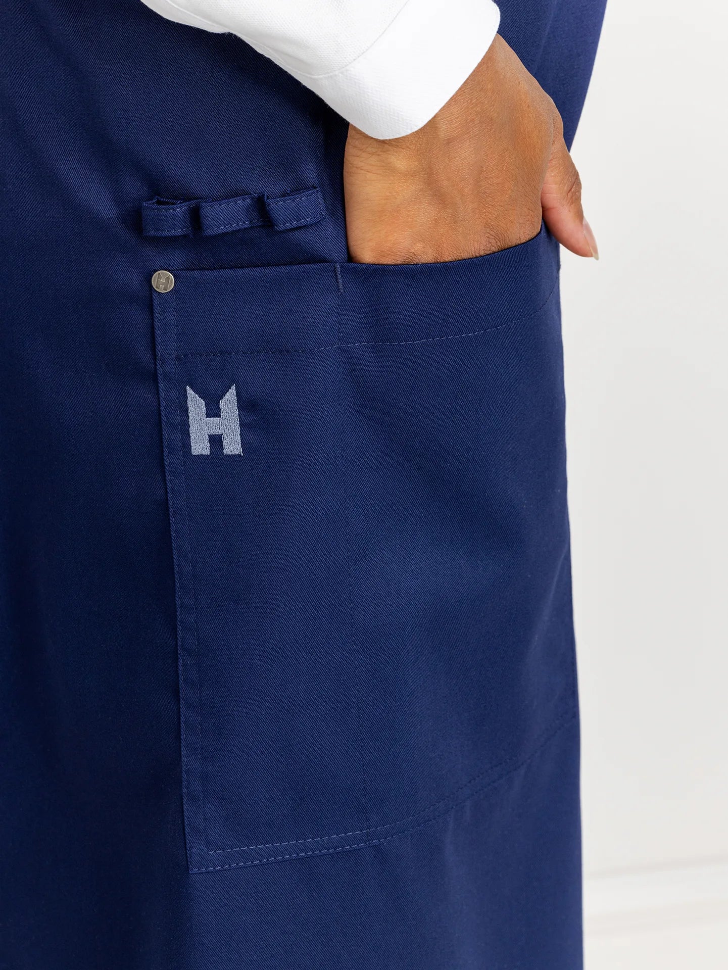 Bib Apron Erik Navy by Le Nouveau Chef -  ChefsCotton