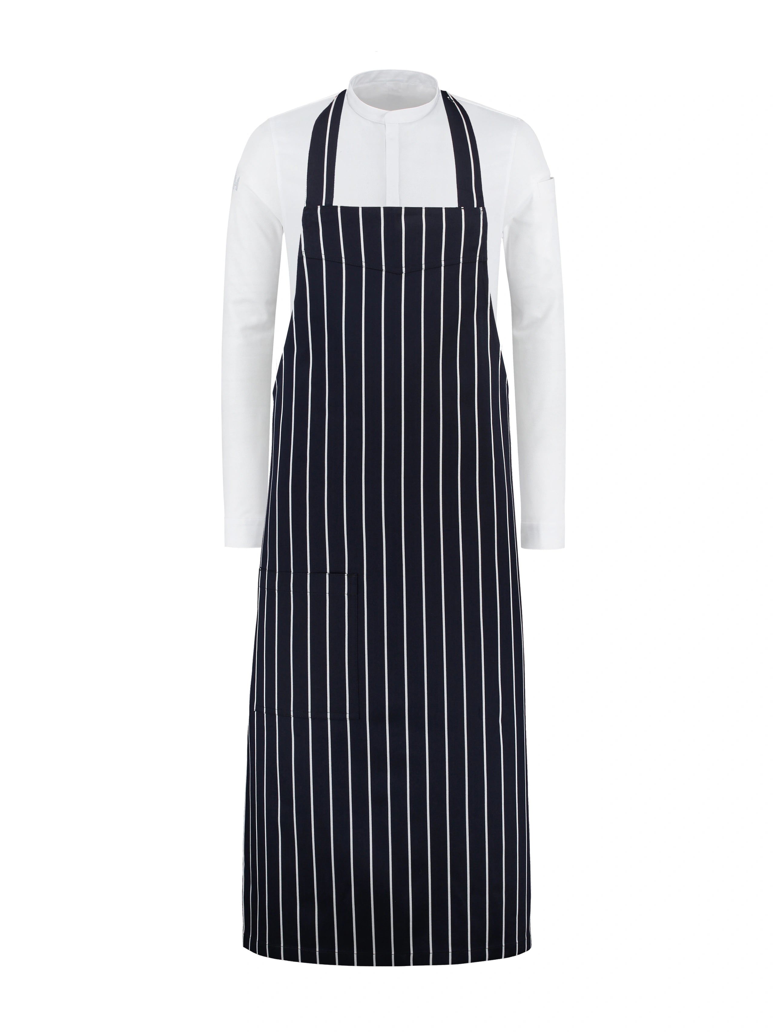 Bib Apron Peter Butcherstripe by Le Nouveau Chef -  ChefsCotton