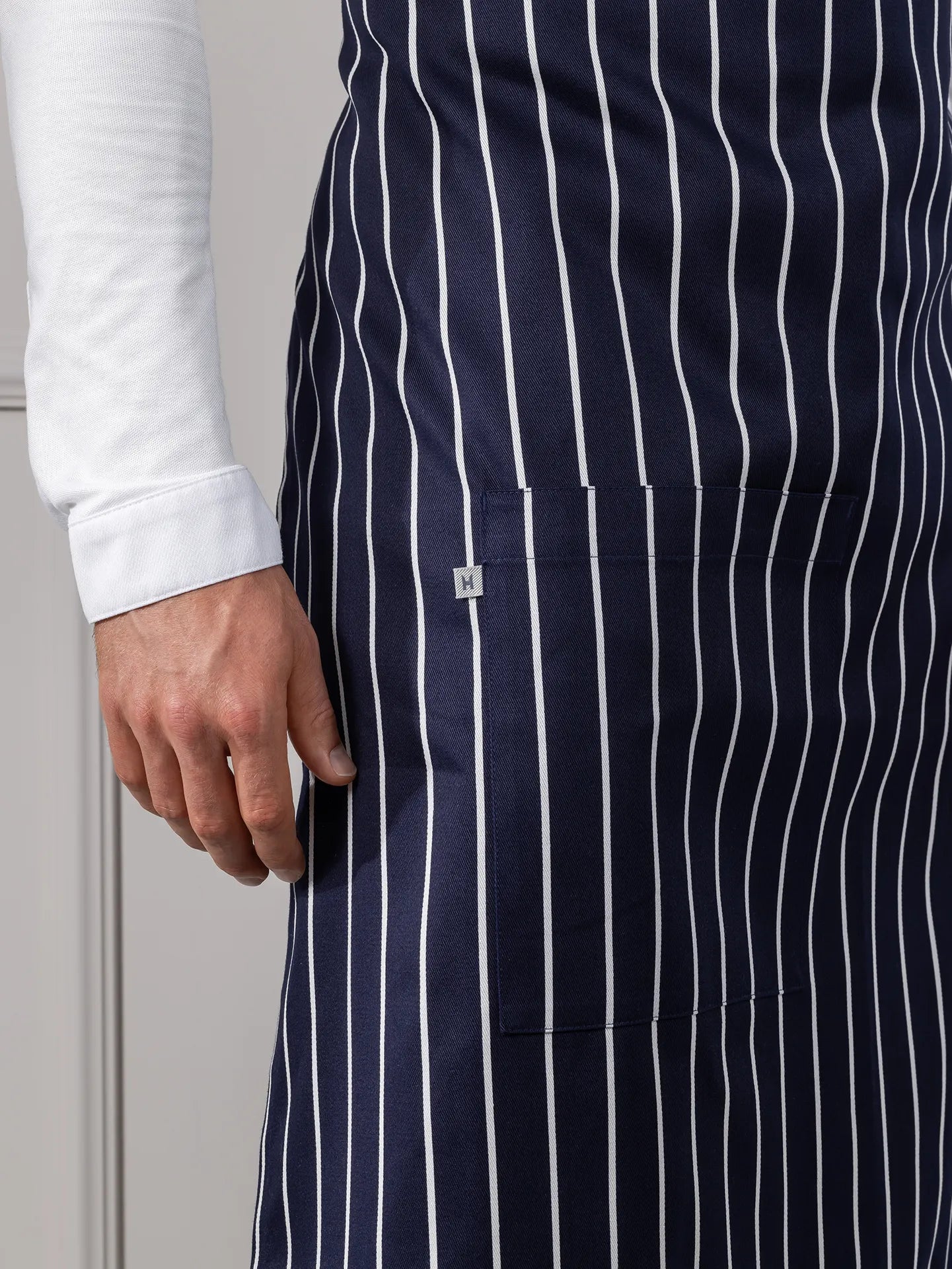 Bib Apron Peter Butcherstripe by Le Nouveau Chef -  ChefsCotton