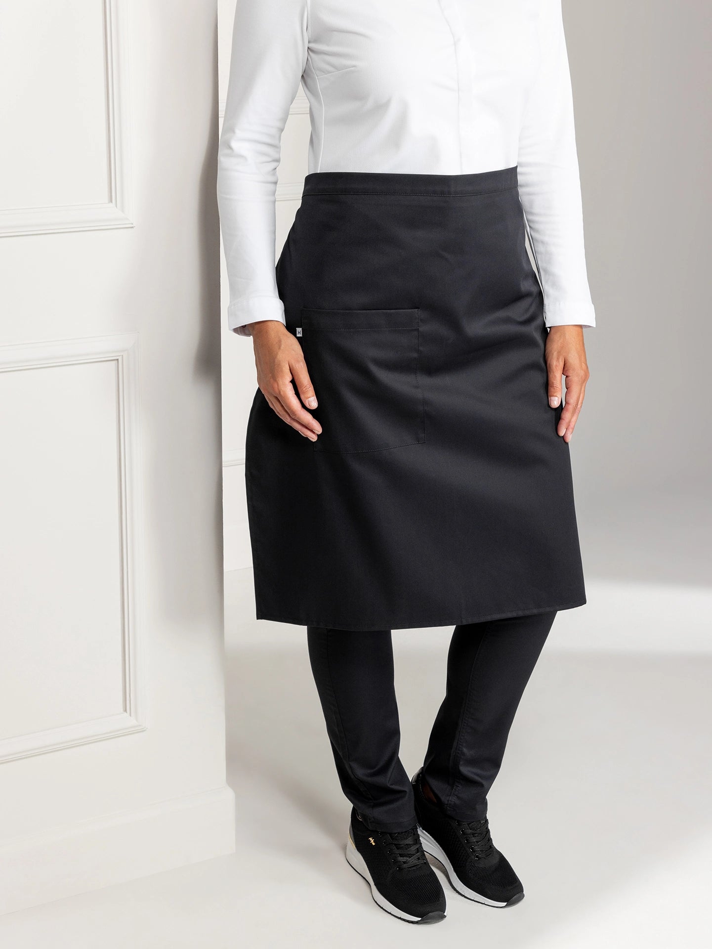 Bib Apron Phoenix Black by Le Nouveau Chef -  ChefsCotton