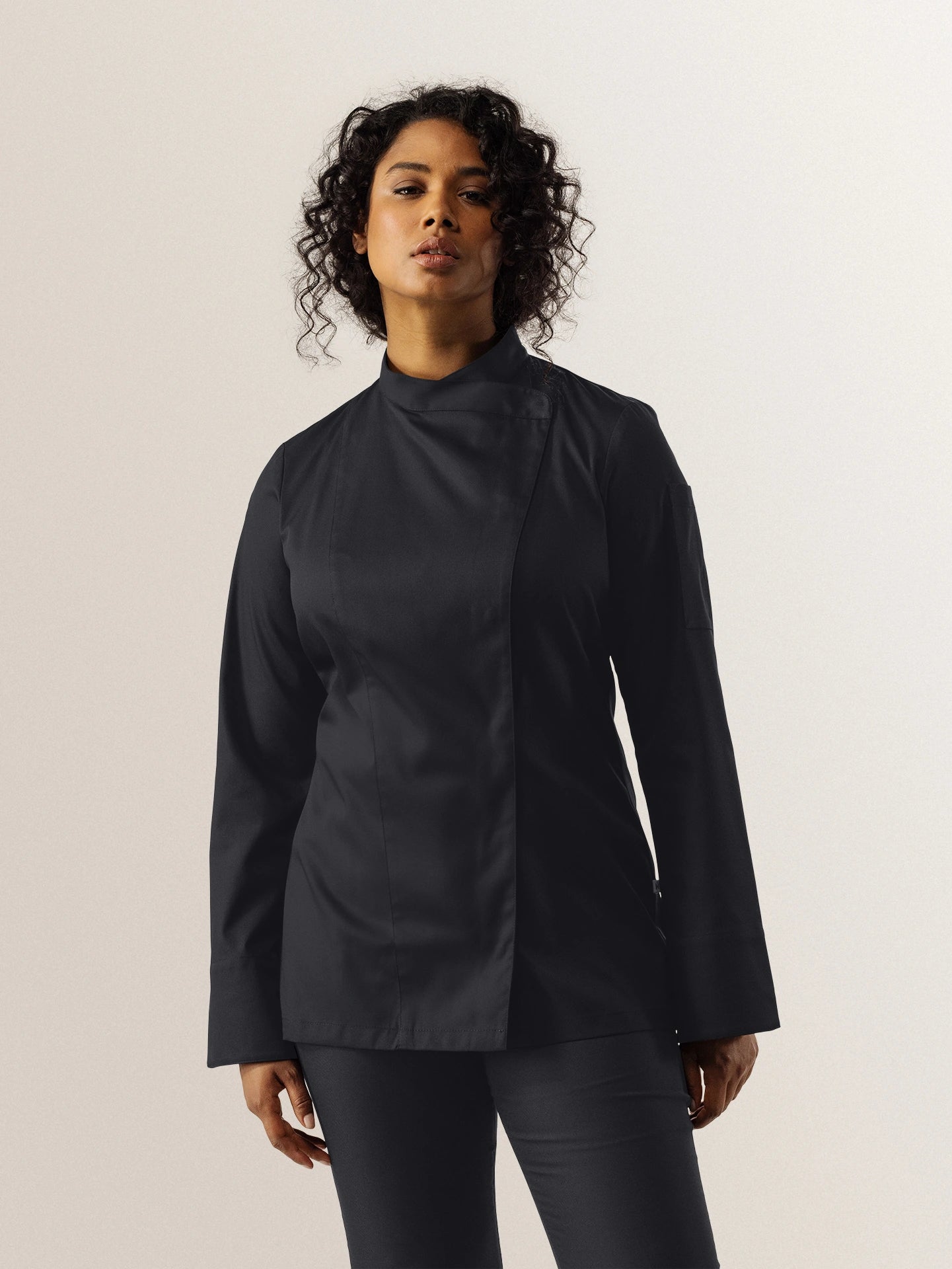 Chef Jacket Arlette Black by Le Nouveau Chef -  ChefsCotton