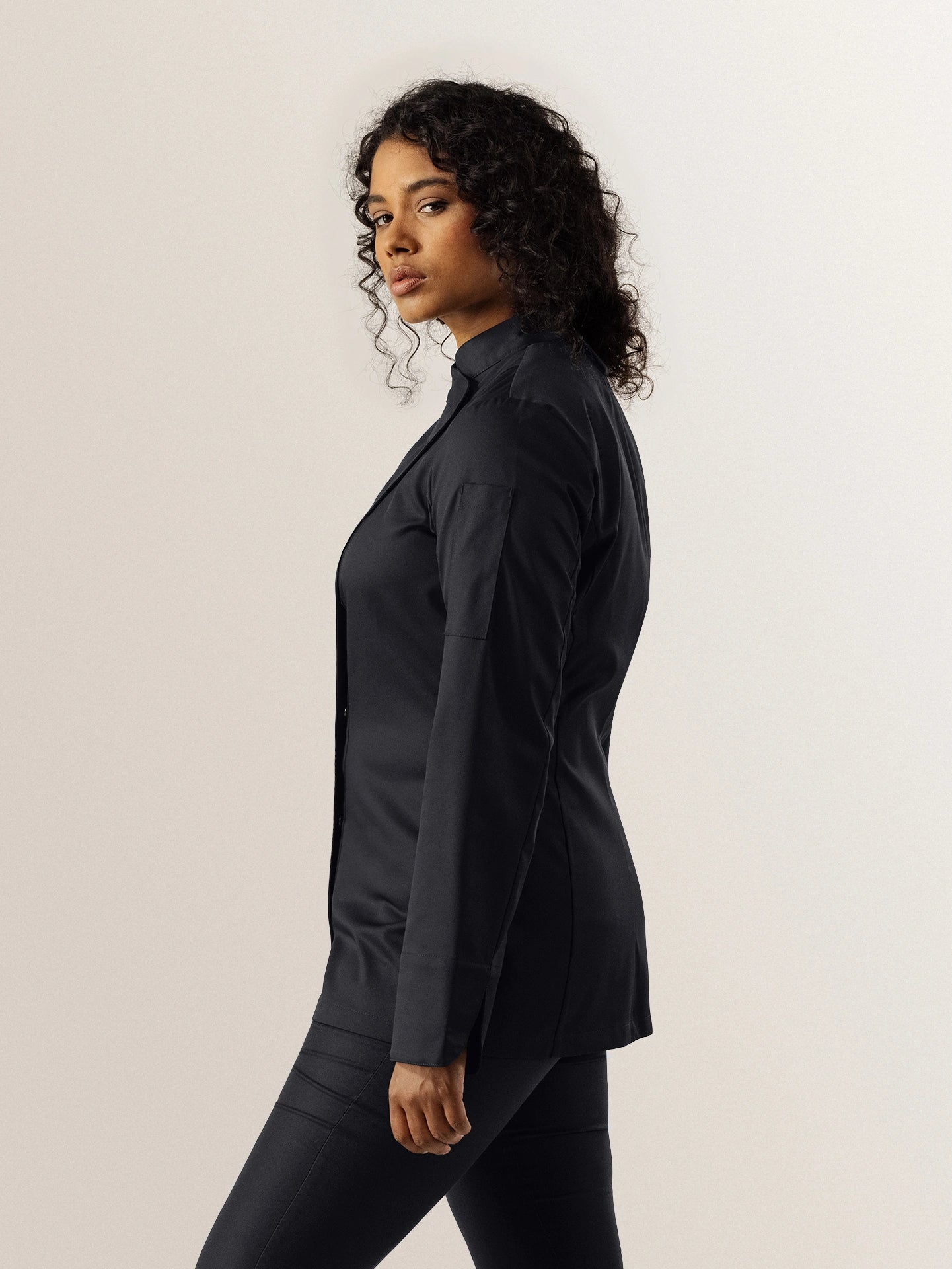 Chef Jacket Arlette Black by Le Nouveau Chef -  ChefsCotton