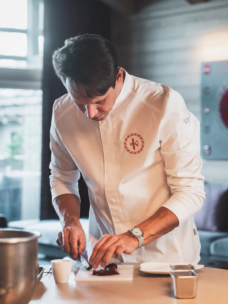 Chef Jacket Basil 2 White by LaFont -  ChefsCotton