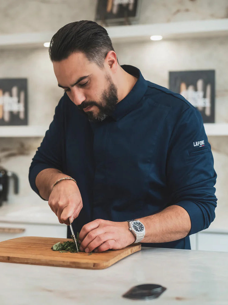 Chef Jacket Cardamom 2 Navy Blue by LaFont -  ChefsCotton