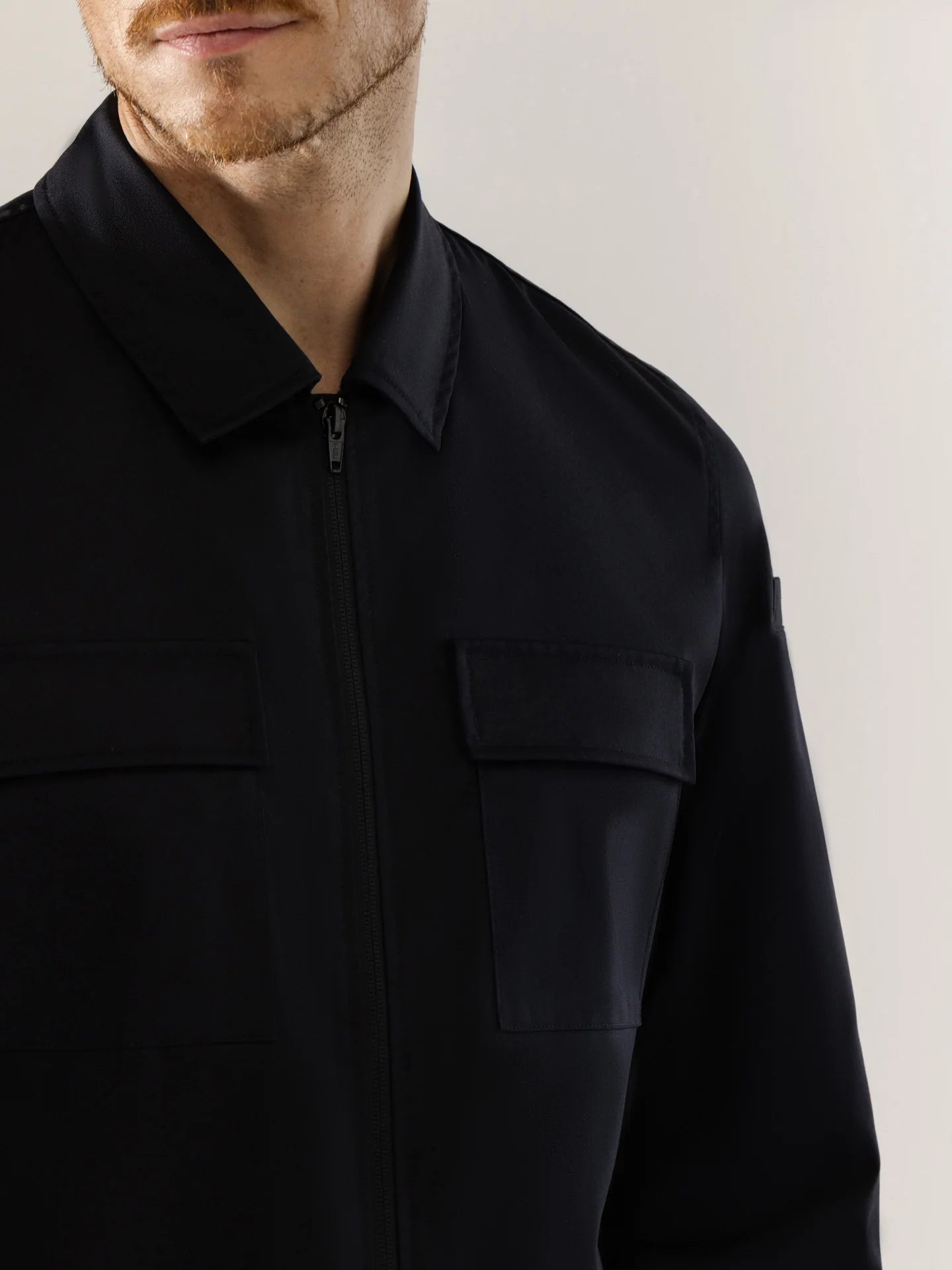 Chef Jacket Damian Black Le Nouveau Chef with zipper and overshirt ChefsCotton