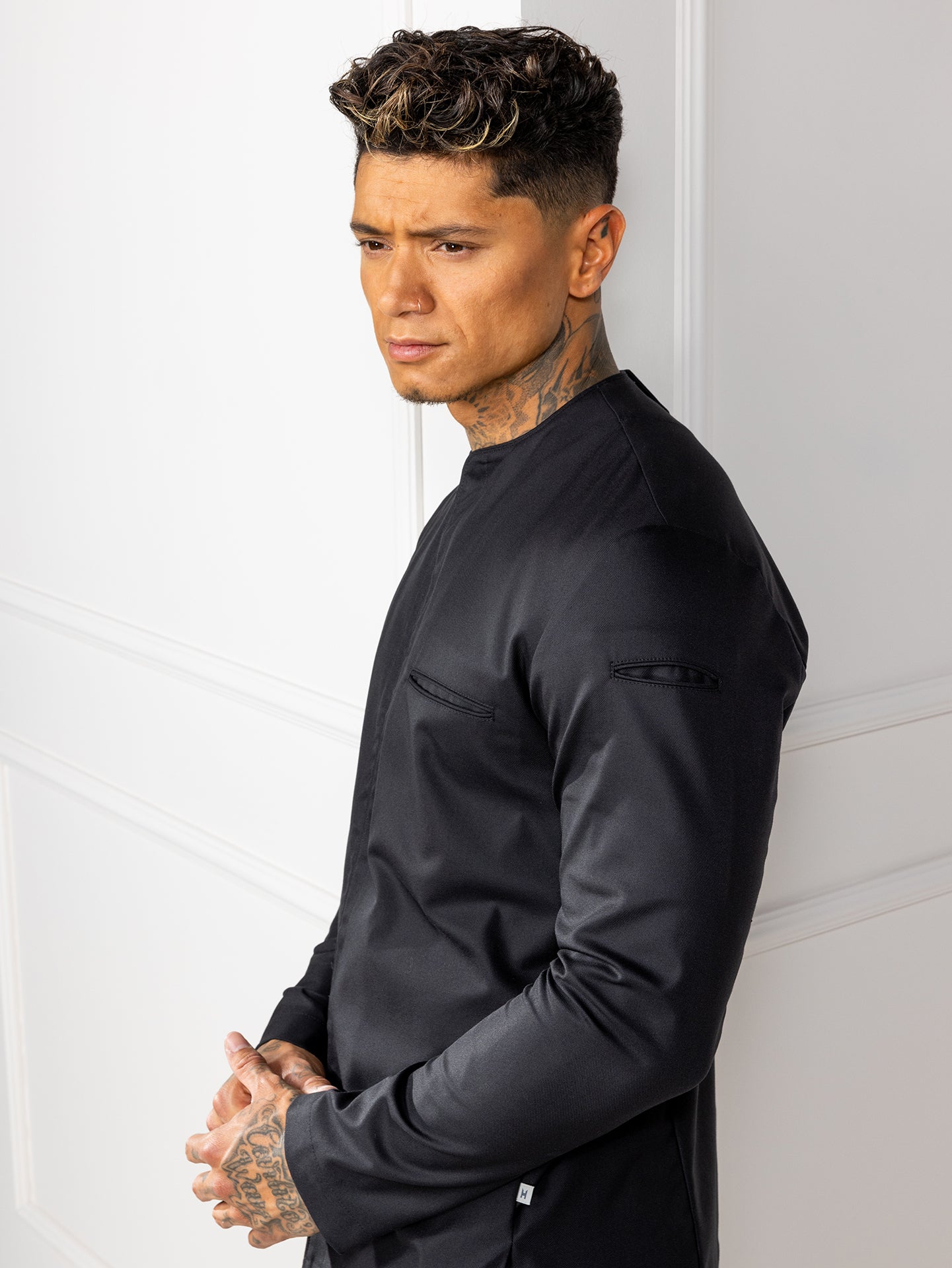 Chef Jacket Jason Black by Le Nouveau Chef -  ChefsCotton