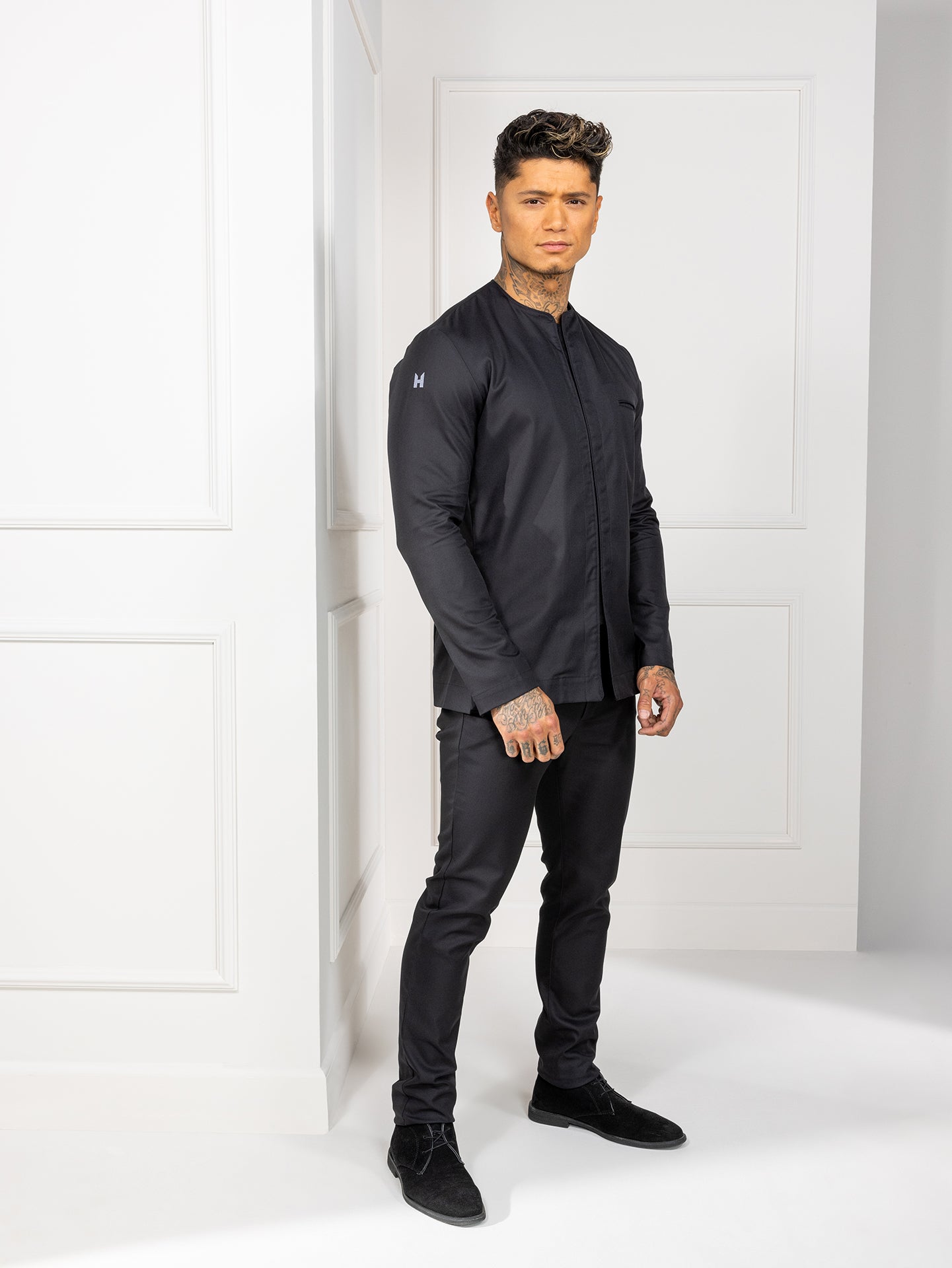 Chef Jacket Jason Black by Le Nouveau Chef -  ChefsCotton