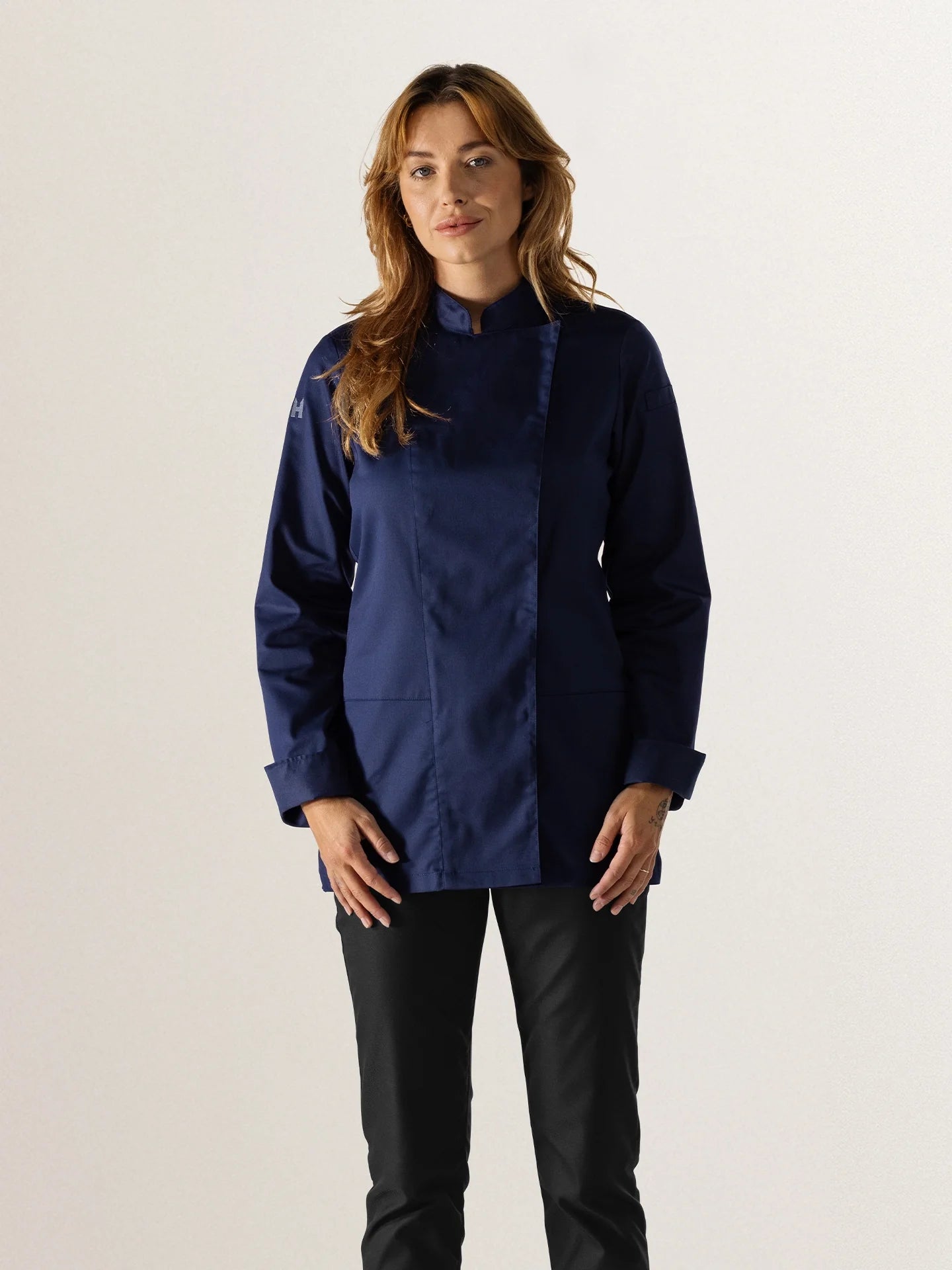 Chef Jacket Lynn Navy by Le Nouveau Chef -  ChefsCotton