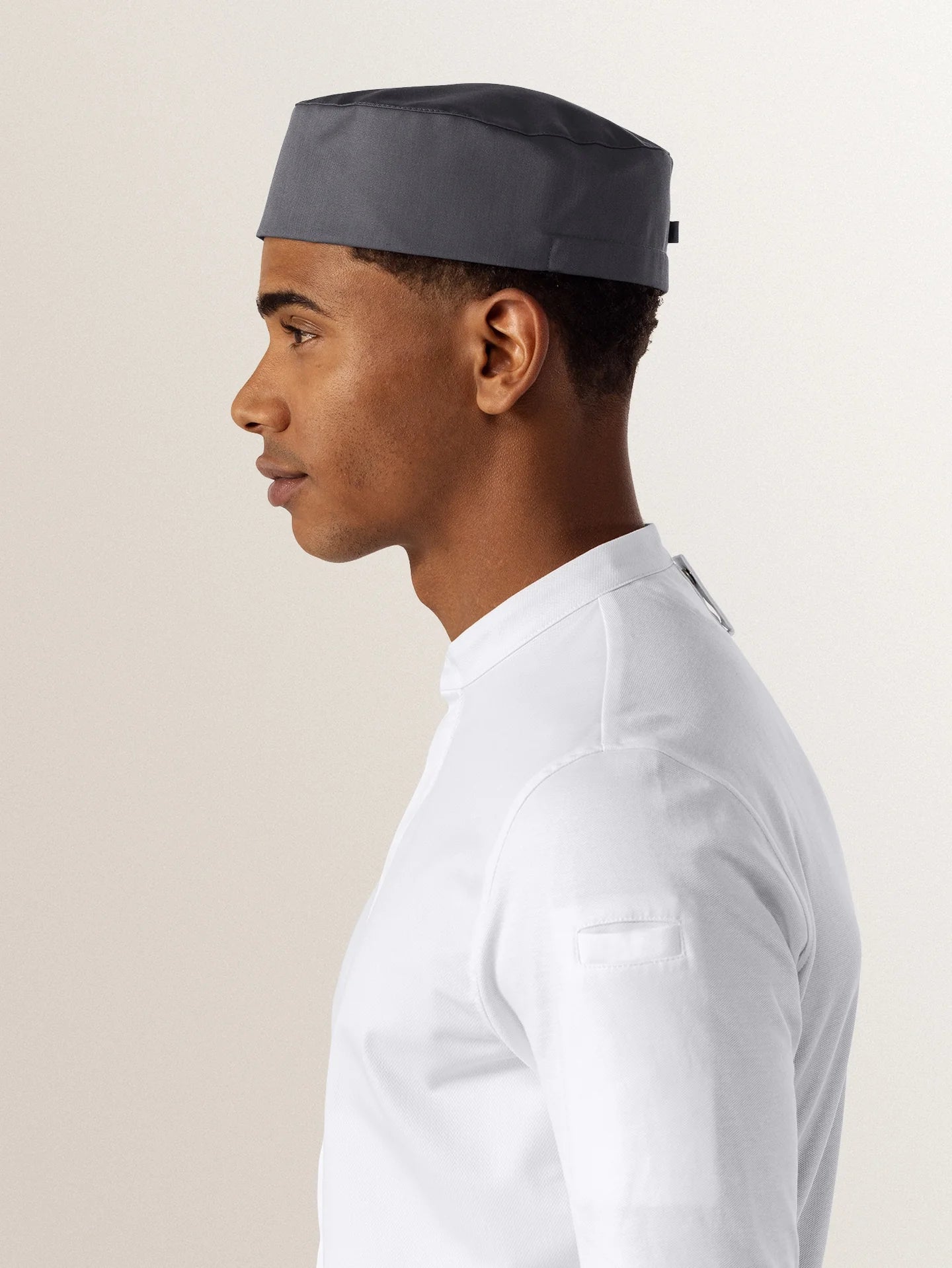 Chef Hat Fez Nimbus Grey by Le Nouveau Chef -  ChefsCotton