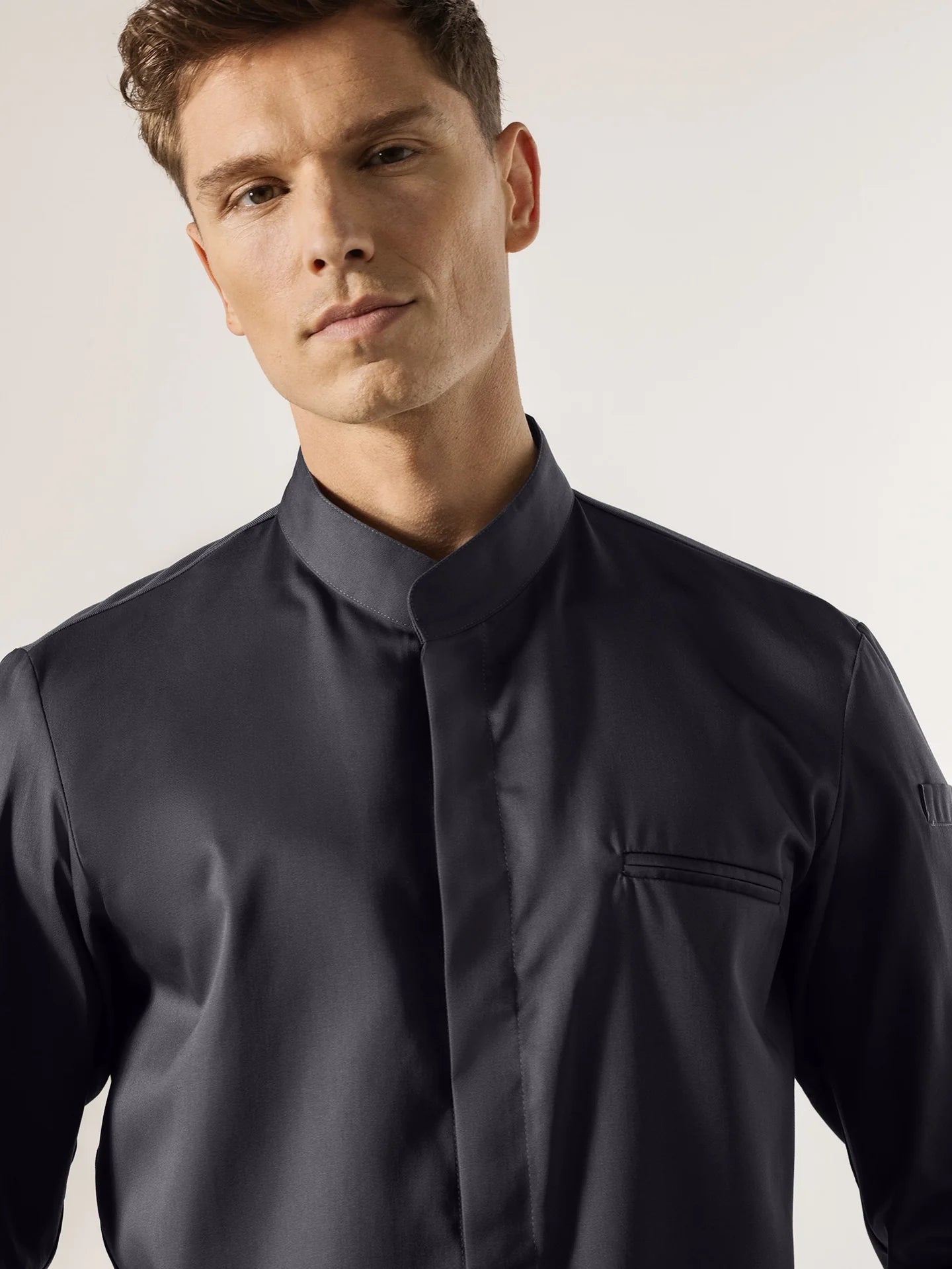 Chef Jacket Alain Dark Grey by Le Nouveau Chef -  ChefsCotton