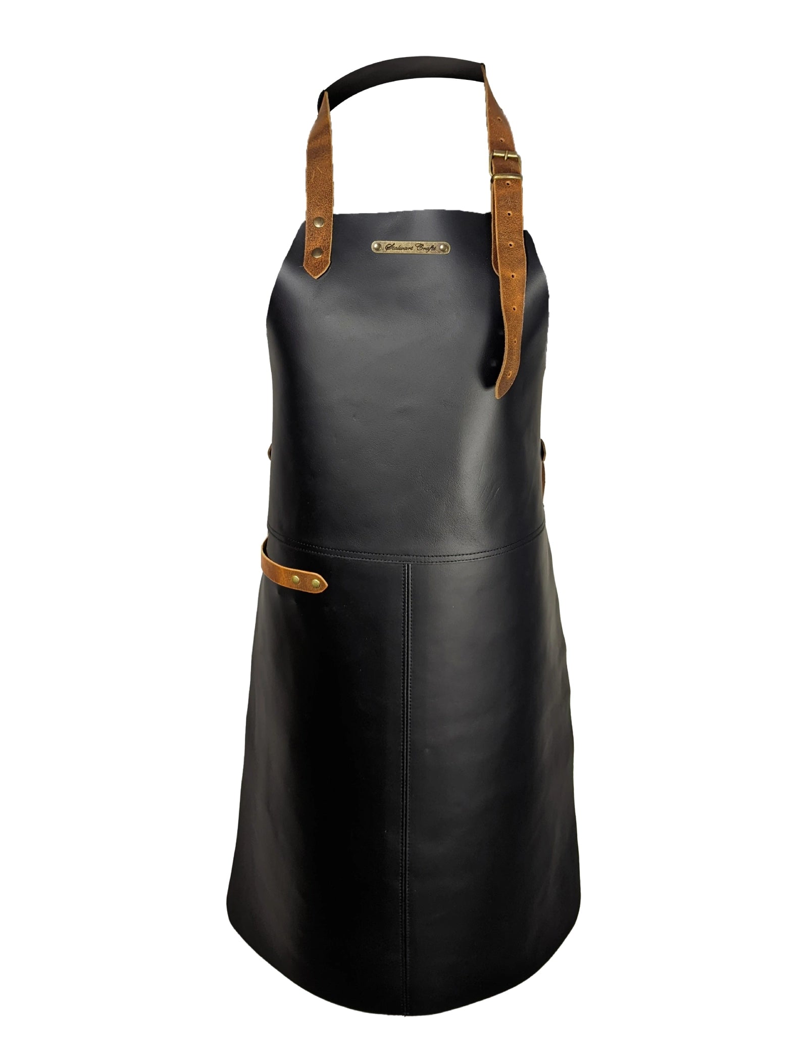 Leather Apron Classic Black Rustic by Handcrafted Leather Aprons -  ChefsCotton