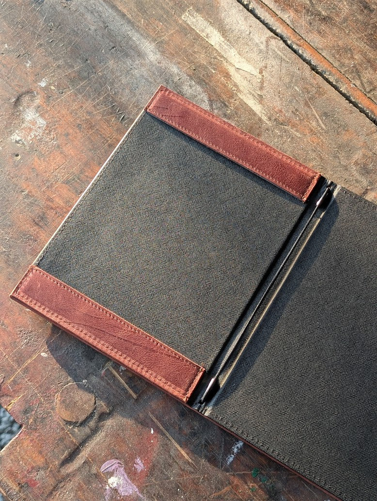Custom Leather Menu Cover Deluxe Hardcover Style - ChefsCotton