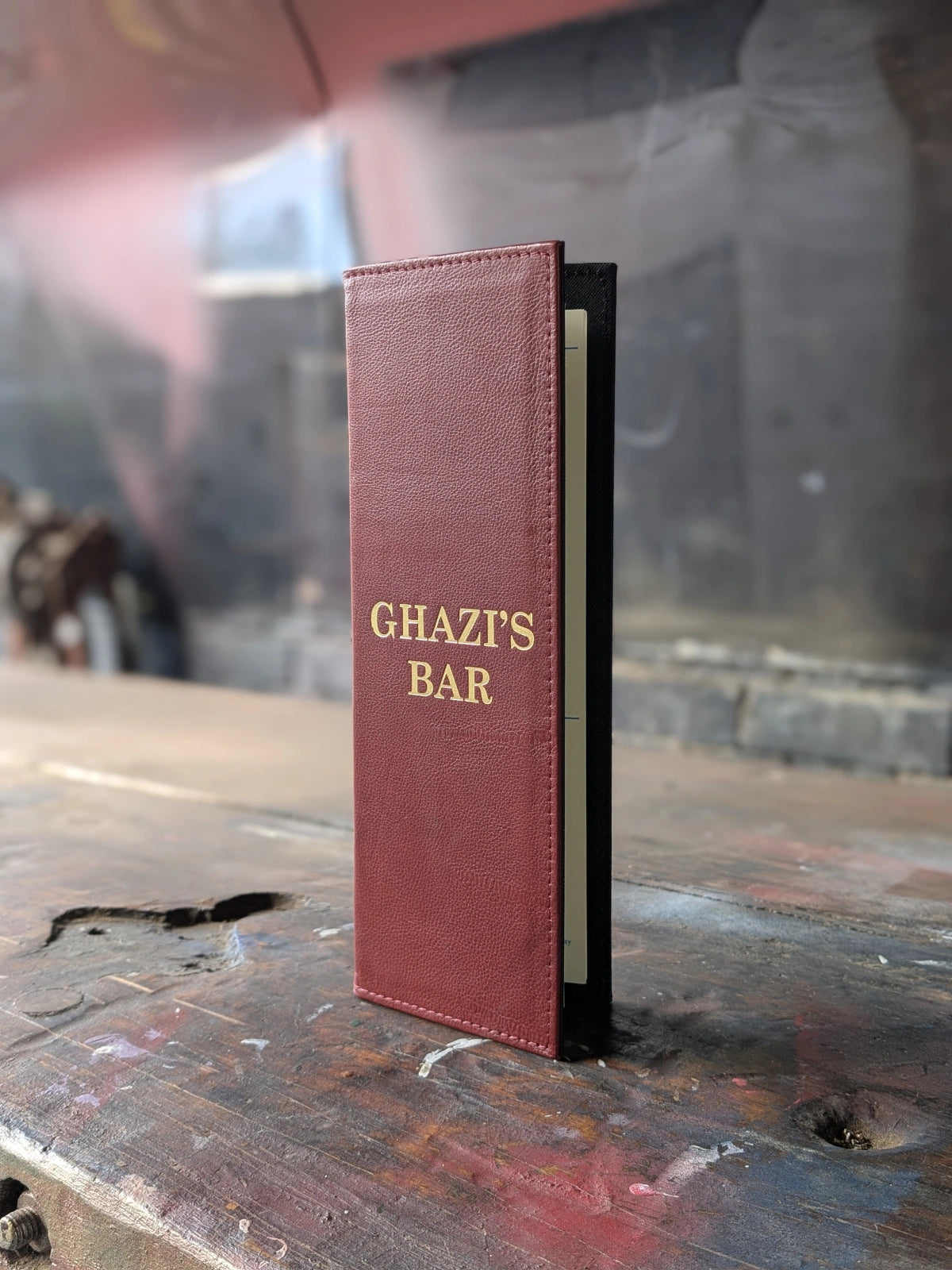 Custom Leather Menu Cover Deluxe Hardcover Style - ChefsCotton
