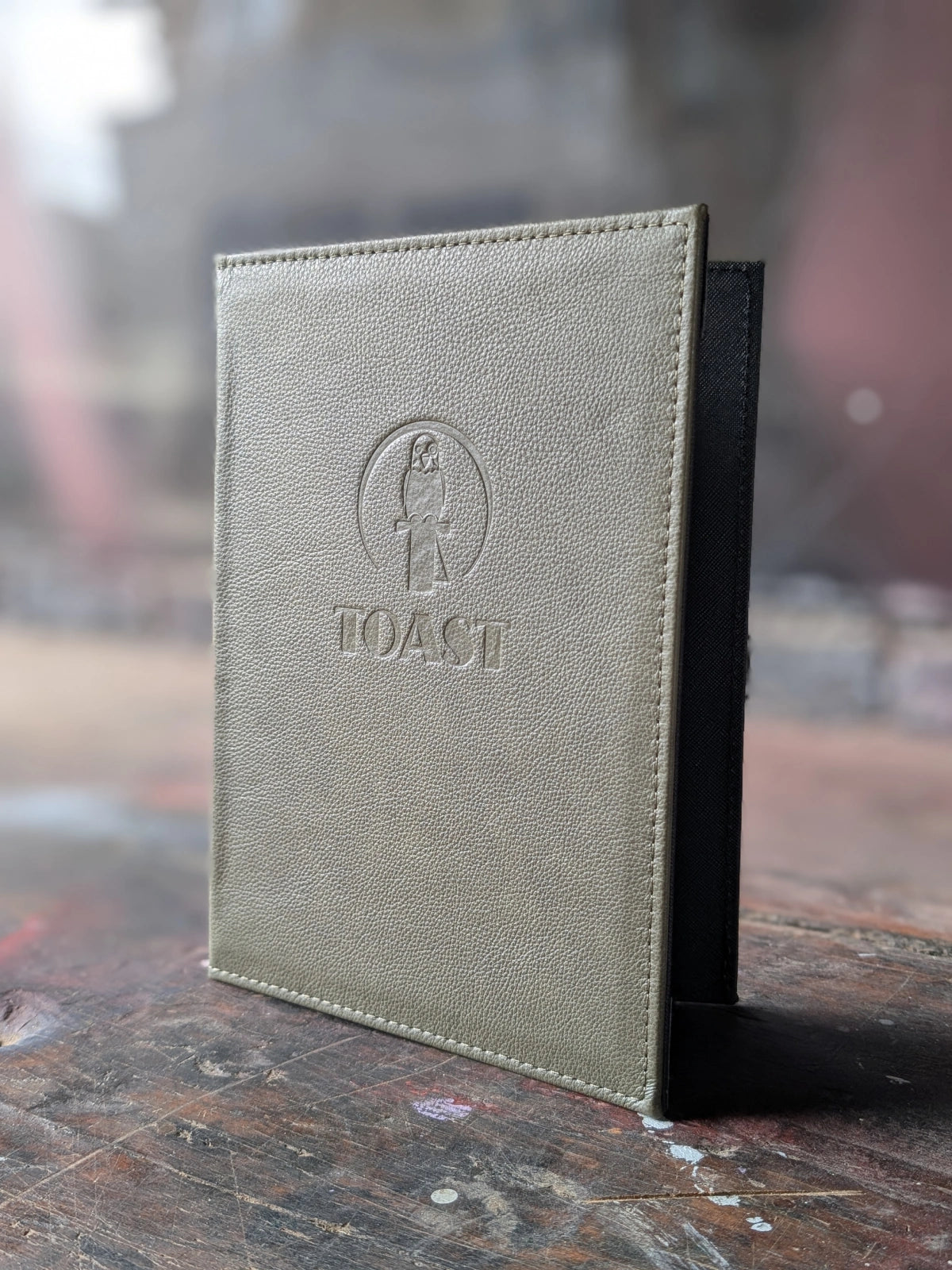 Custom Leather Menu Cover Deluxe Hardcover Style - ChefsCotton