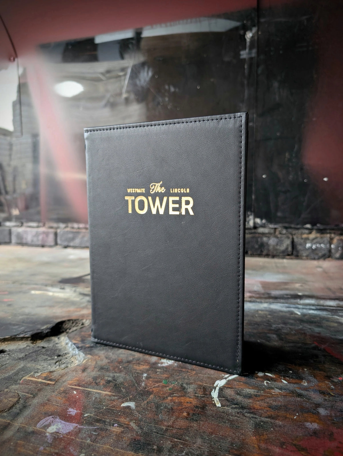 Custom Leather Menu Cover Deluxe Hardcover Style - ChefsCotton
