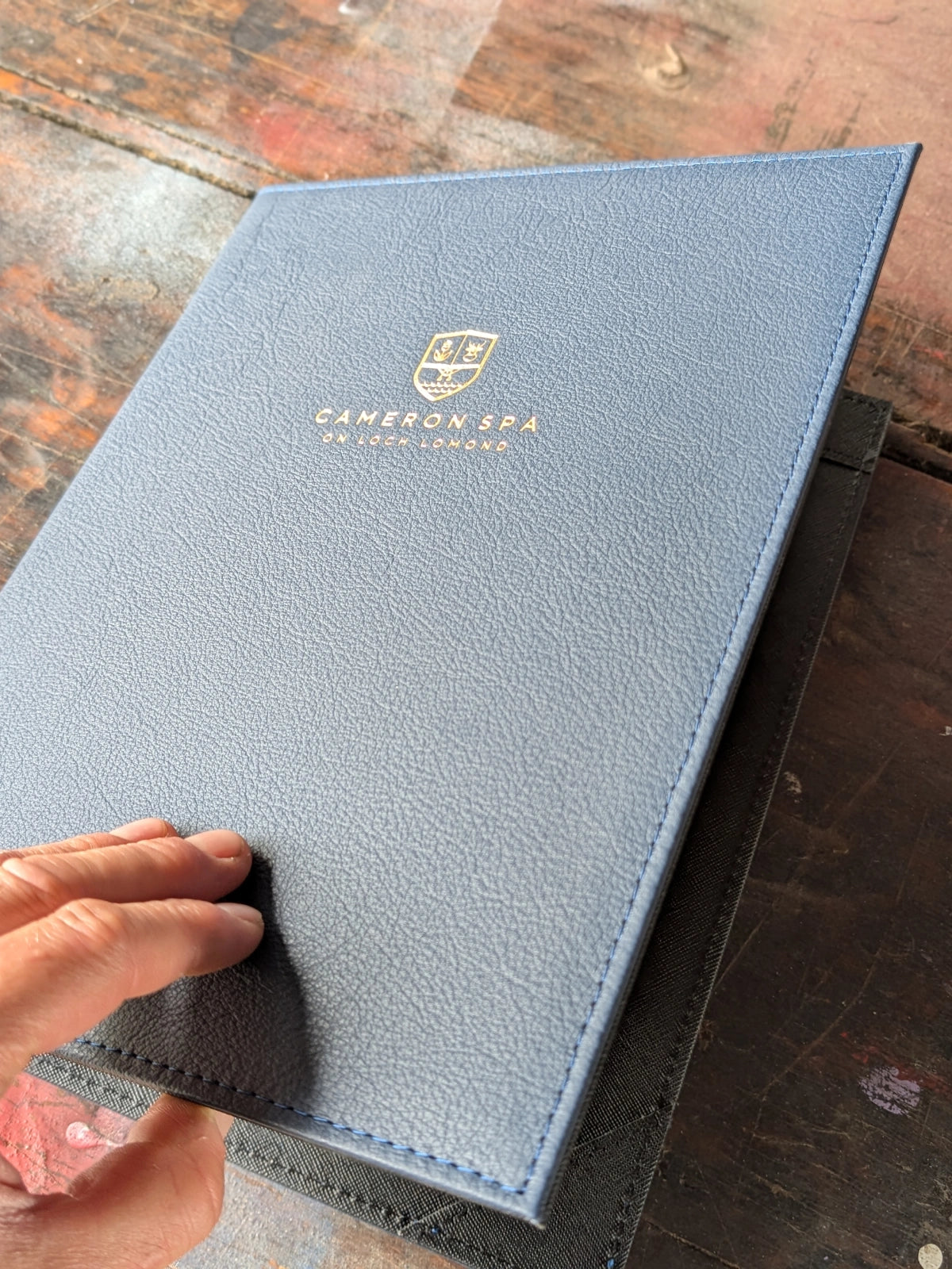 Custom Leather Menu Cover Deluxe Hardcover Style - ChefsCotton