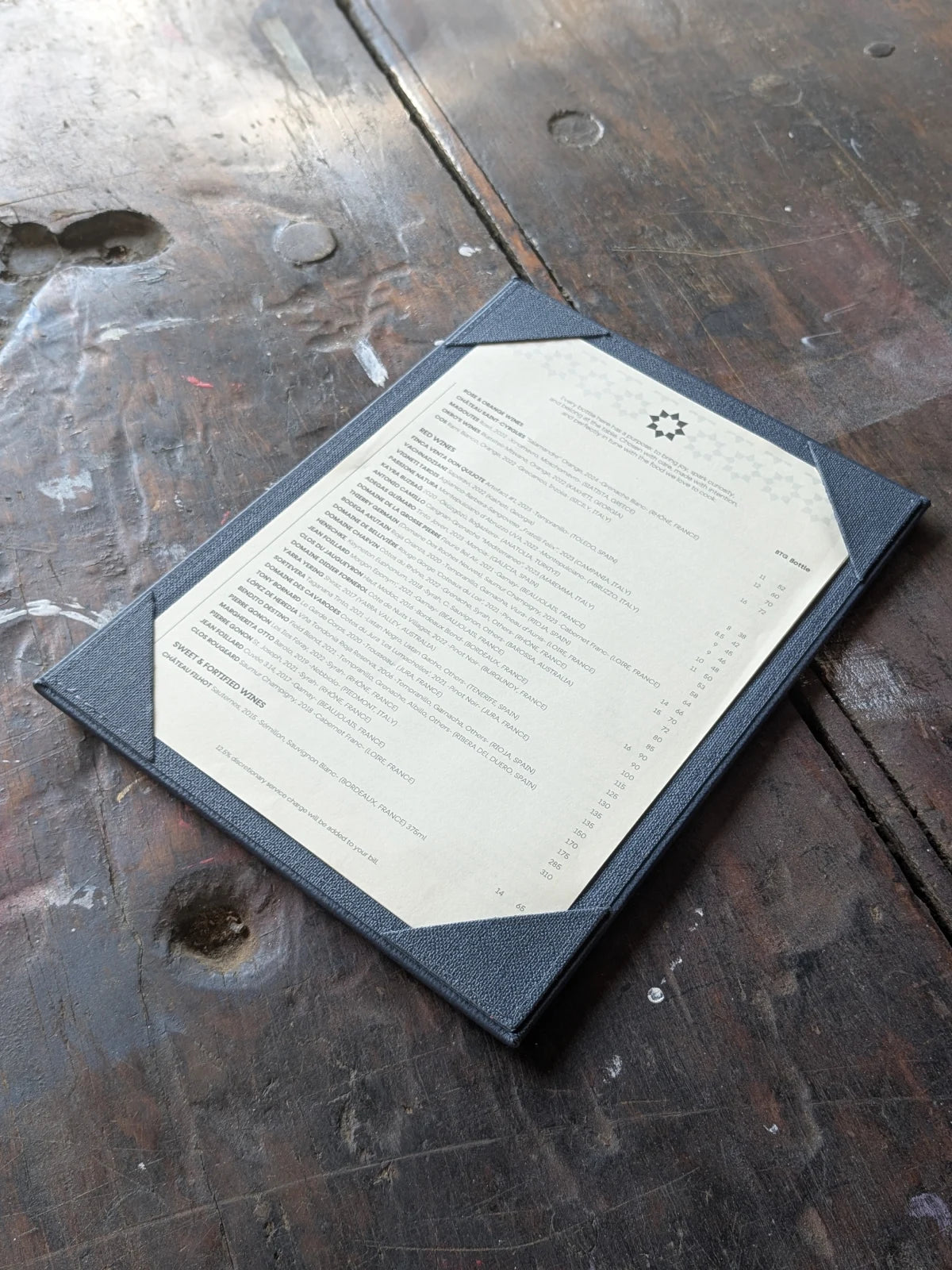 Leather Panel Board Menu Deluxe - ChefsCotton