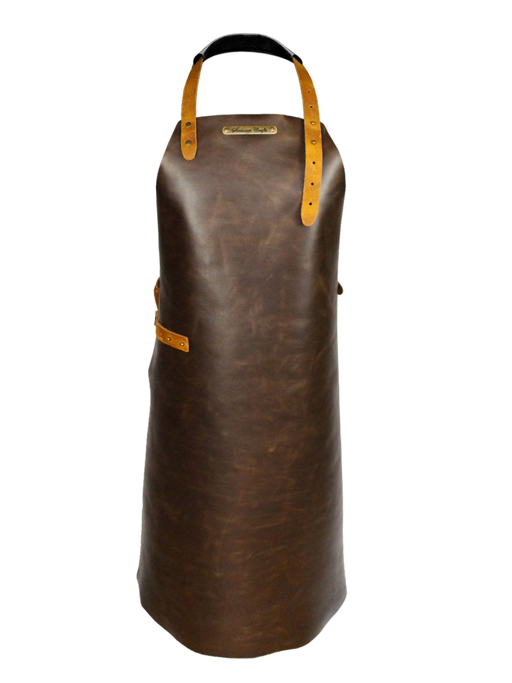 Leather Apron Basic Brown by STW -  ChefsCotton