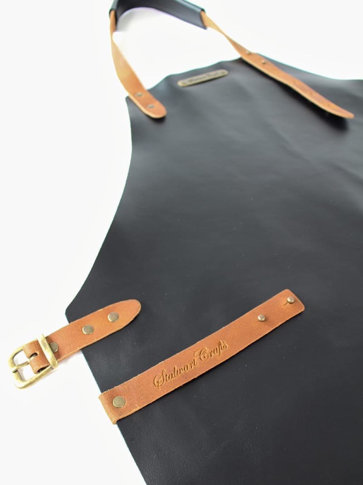 Leather Apron Basic Black by STW -  ChefsCotton