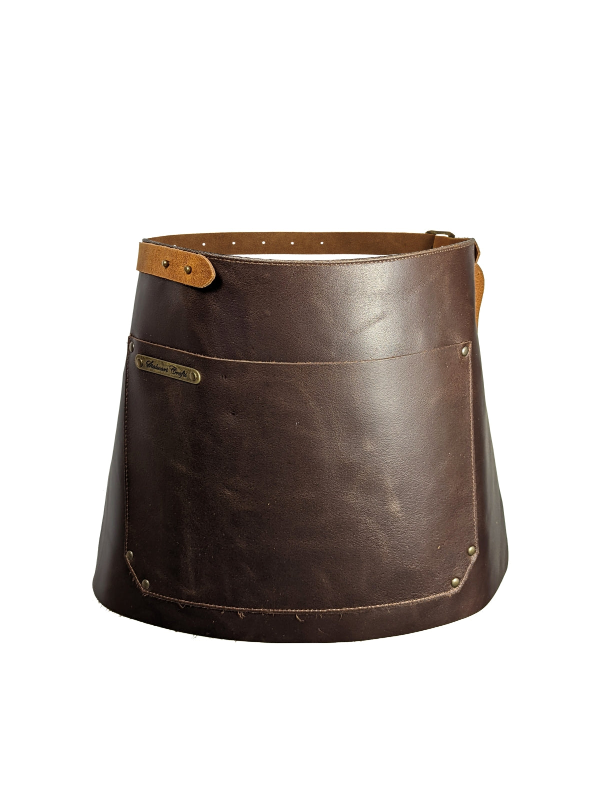 Leather Waist Apron Rustic Brown by Professional -  ChefsCotton