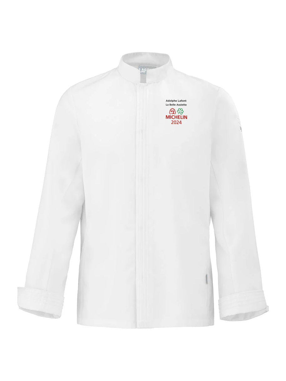 Men's Chef Jacket Cristal Pi White by LaFont -  ChefsCotton