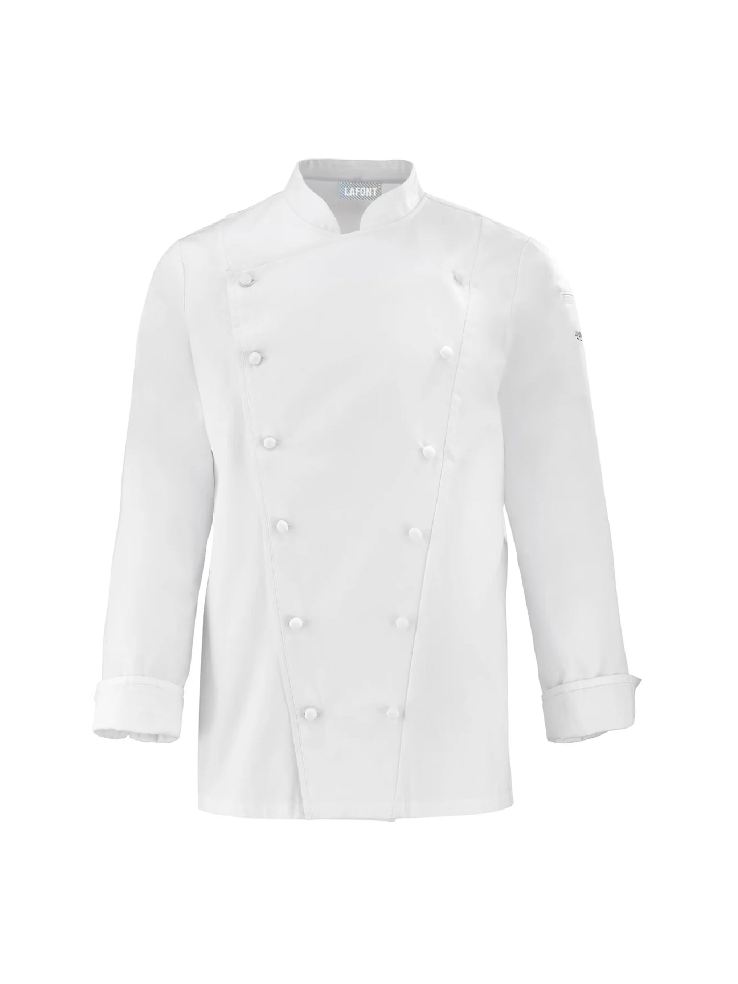 Chef Jacket Platine White by LaFont with rounded dome buttons - ChefsCotton