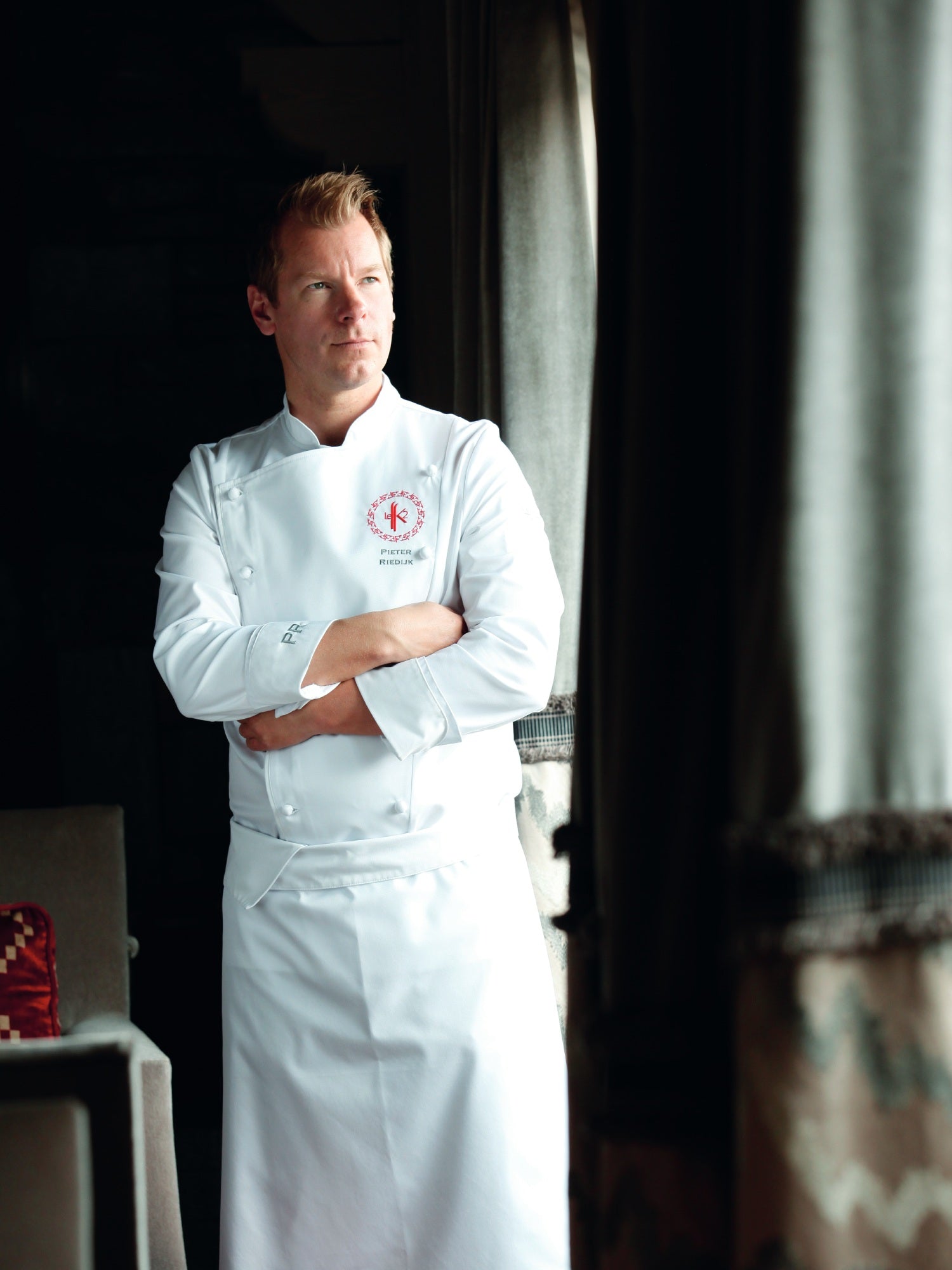 Men's Chef Jacket Platine White by La Font - ChefsCotton- 100% Cotton