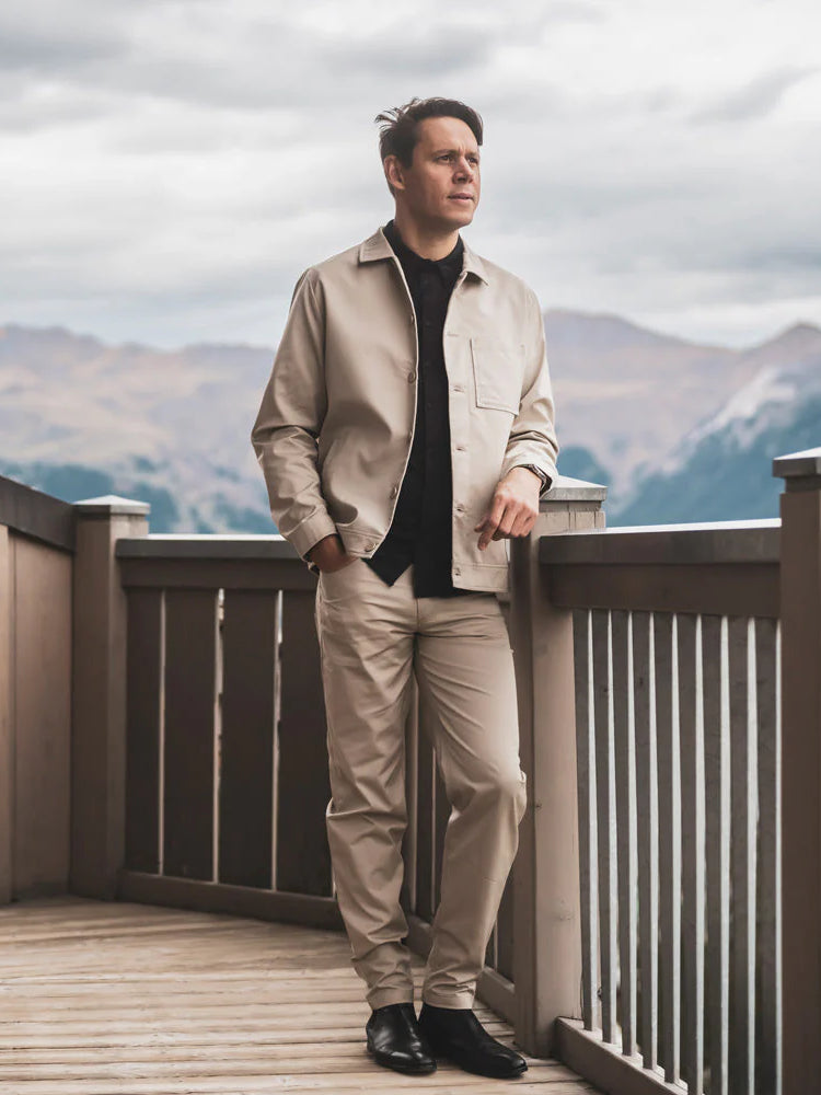 Balard men’s kitchen and service catering pants in beige by La Font | ChefsCotton
