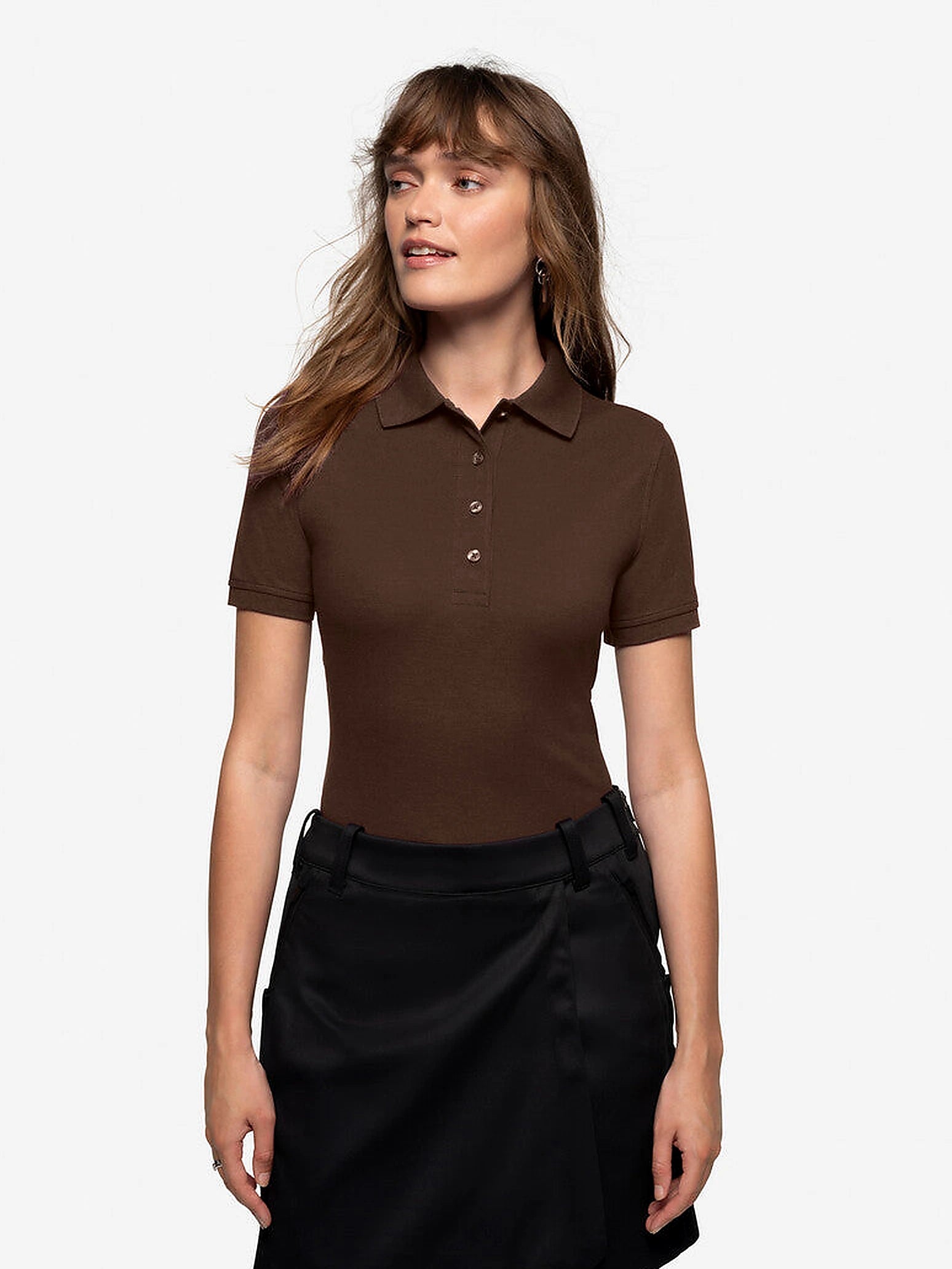 Performance Women Polo Mikralinar® Chocolate by Hakro - ChefsCotton