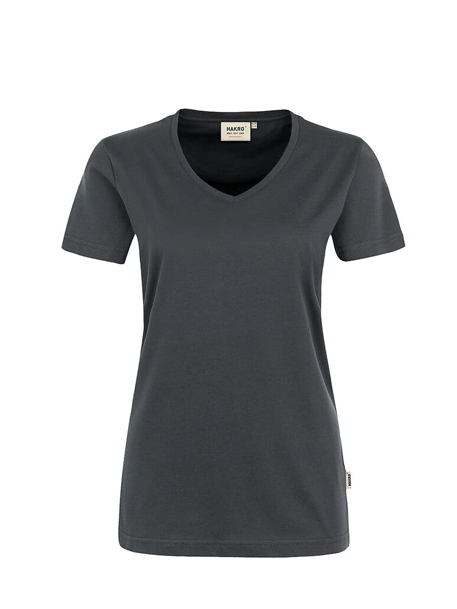 Performance Women V-Shirt Mikralinar® Anthracite by Hakro - ChefsCotton