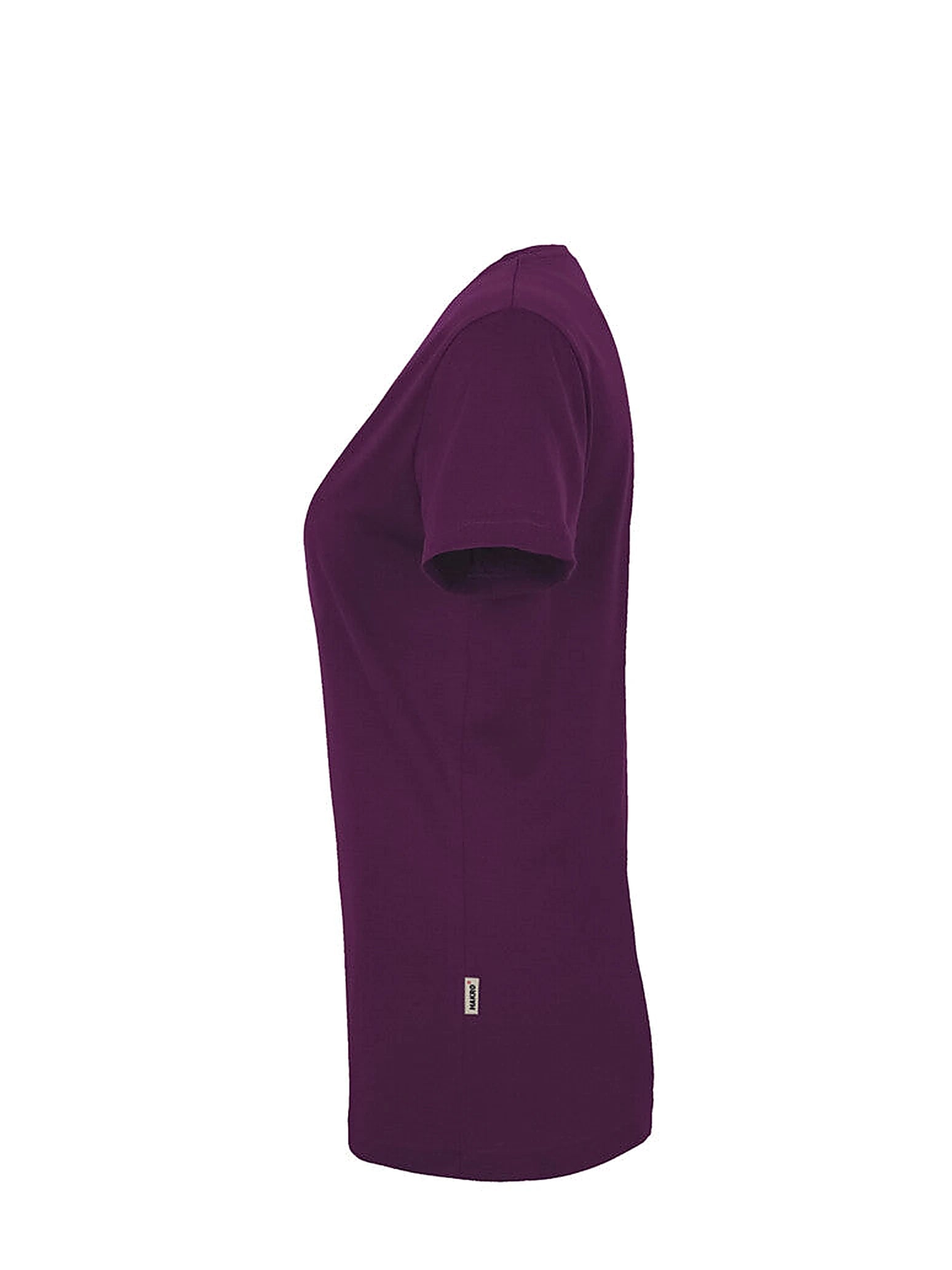 Performance Women V-Shirt Mikralinar® Aubergine by Hakro - ChefsCotton
