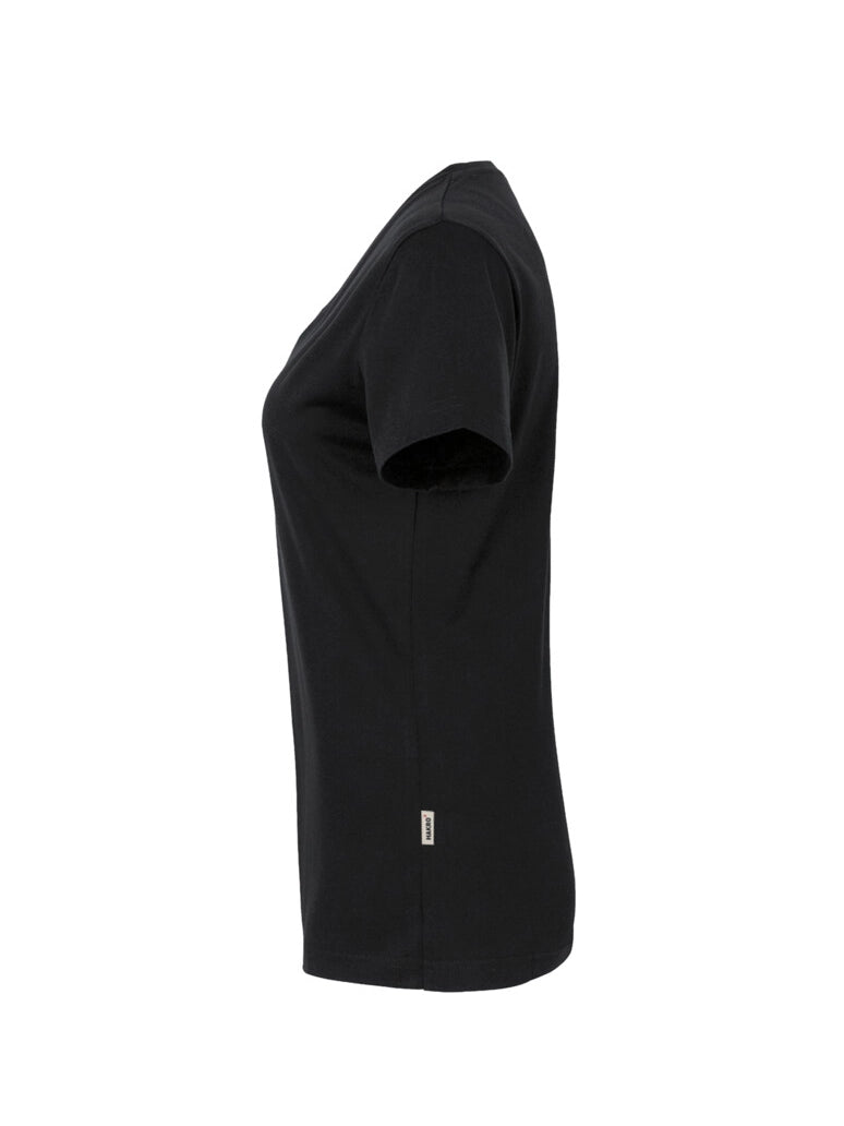 Performance Women V-Shirt Mikralinar® Black by Hakro -  ChefsCotton