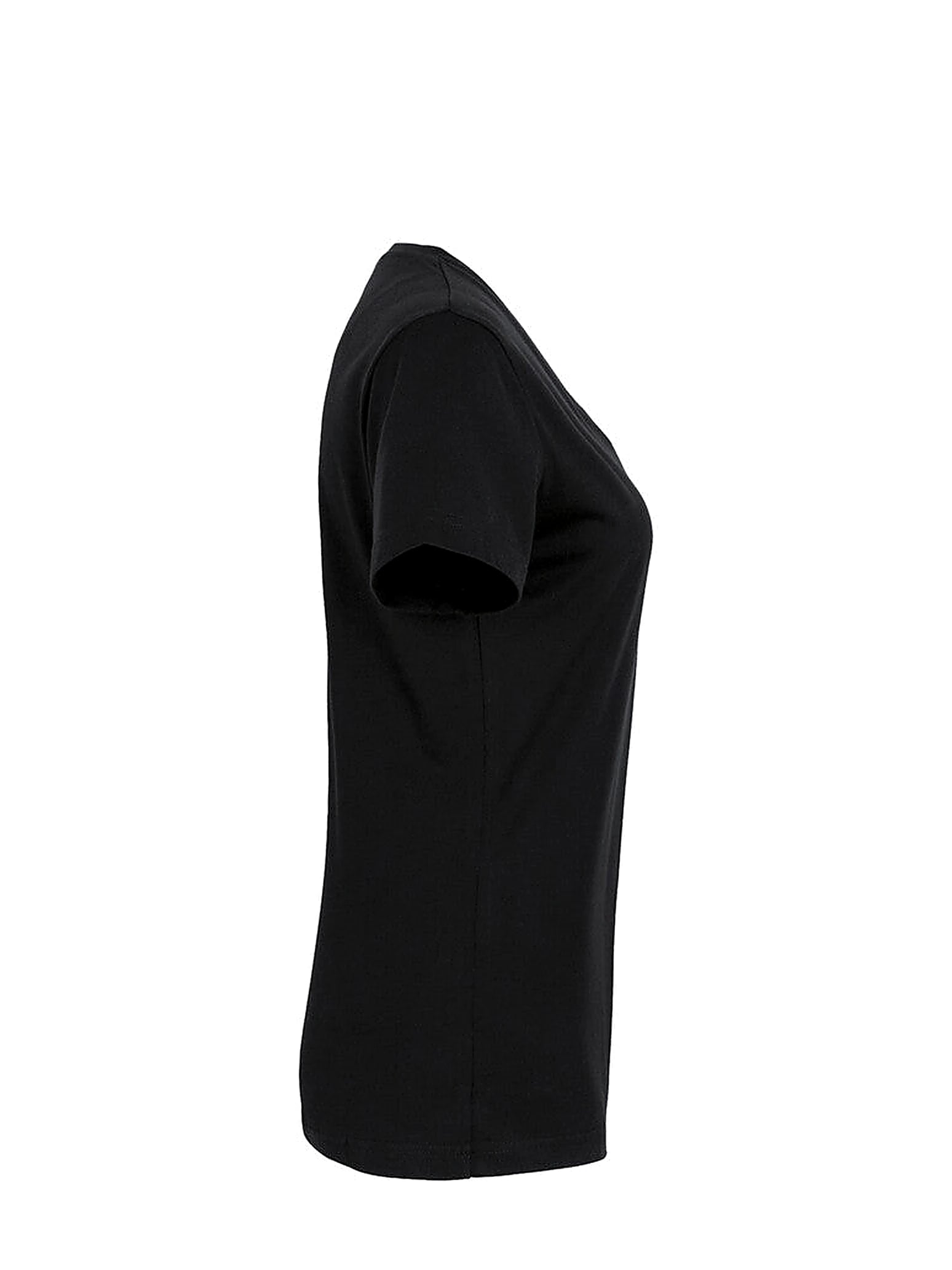 Performance Women V-Shirt Mikralinar® Black by Hakro - ChefsCotton